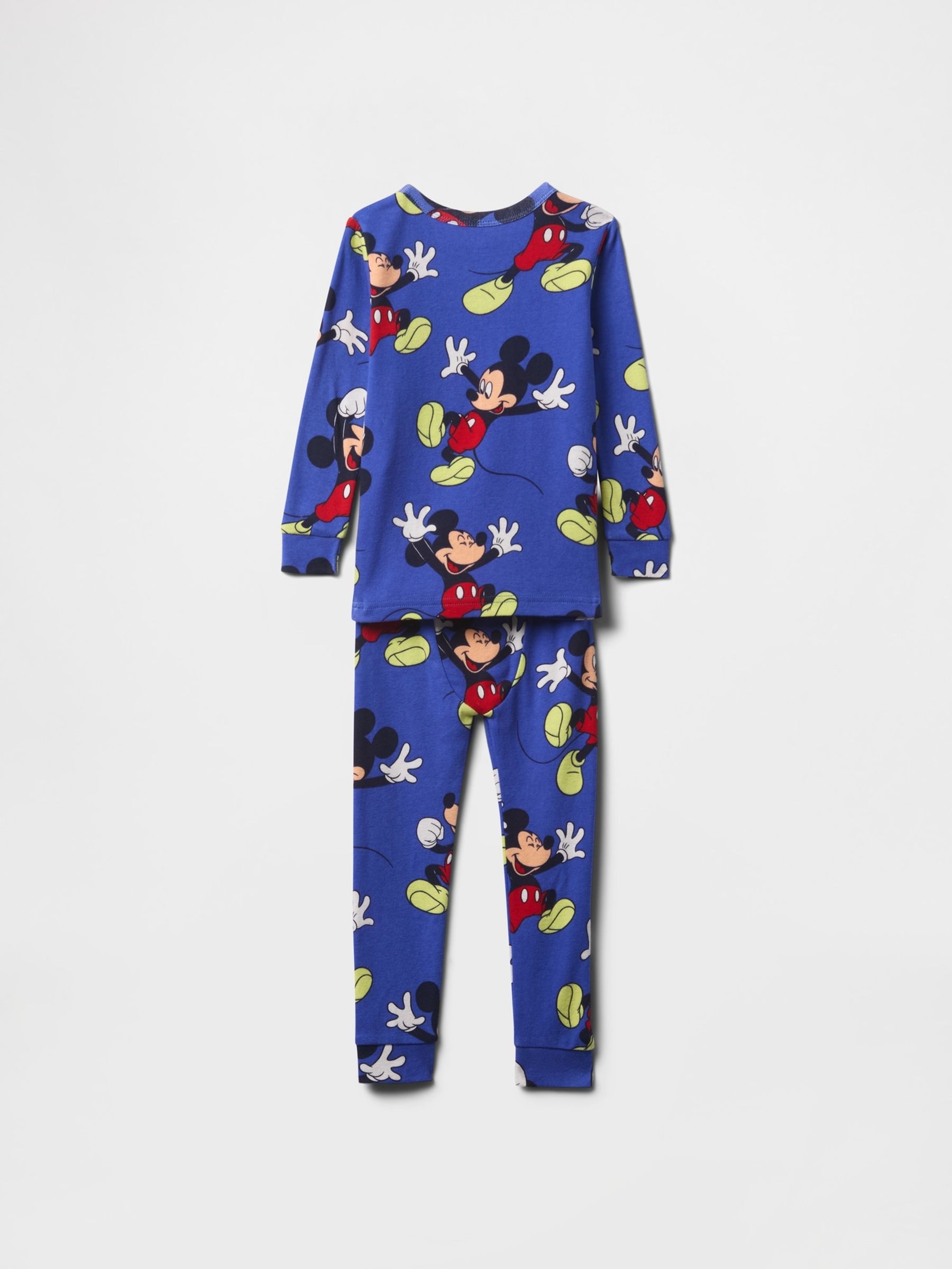 Blue Mickey Mouse Disney Brushed Cotton Long Pyjamas (6mths-5yrs) - Image 2 of 2