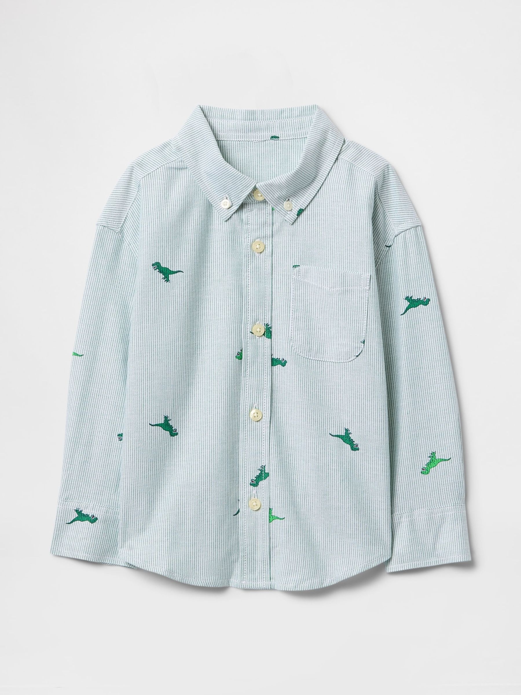 Blue Striped Oxford Oversized Shirt (6mths-5yrs) - Image 2 of 4
