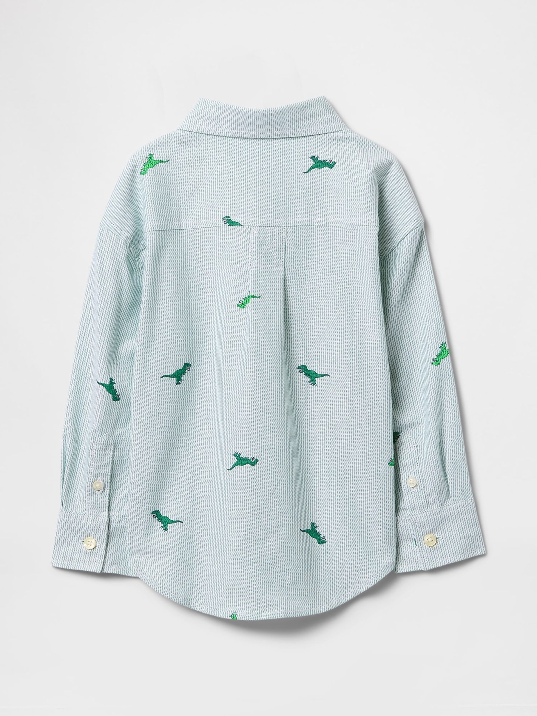 Blue Striped Oxford Oversized Shirt (6mths-5yrs) - Image 3 of 4