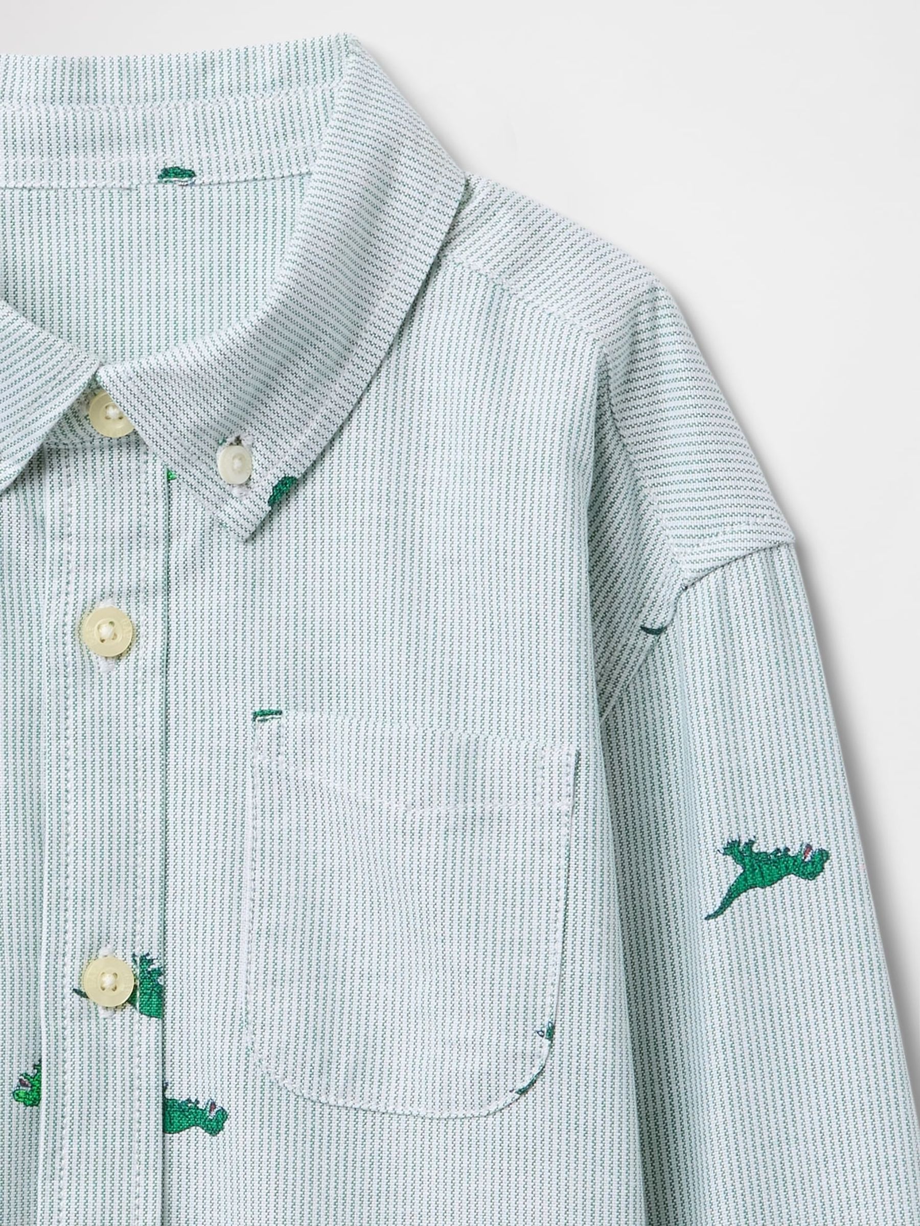 Blue Striped Oxford Oversized Shirt (6mths-5yrs) - Image 4 of 4