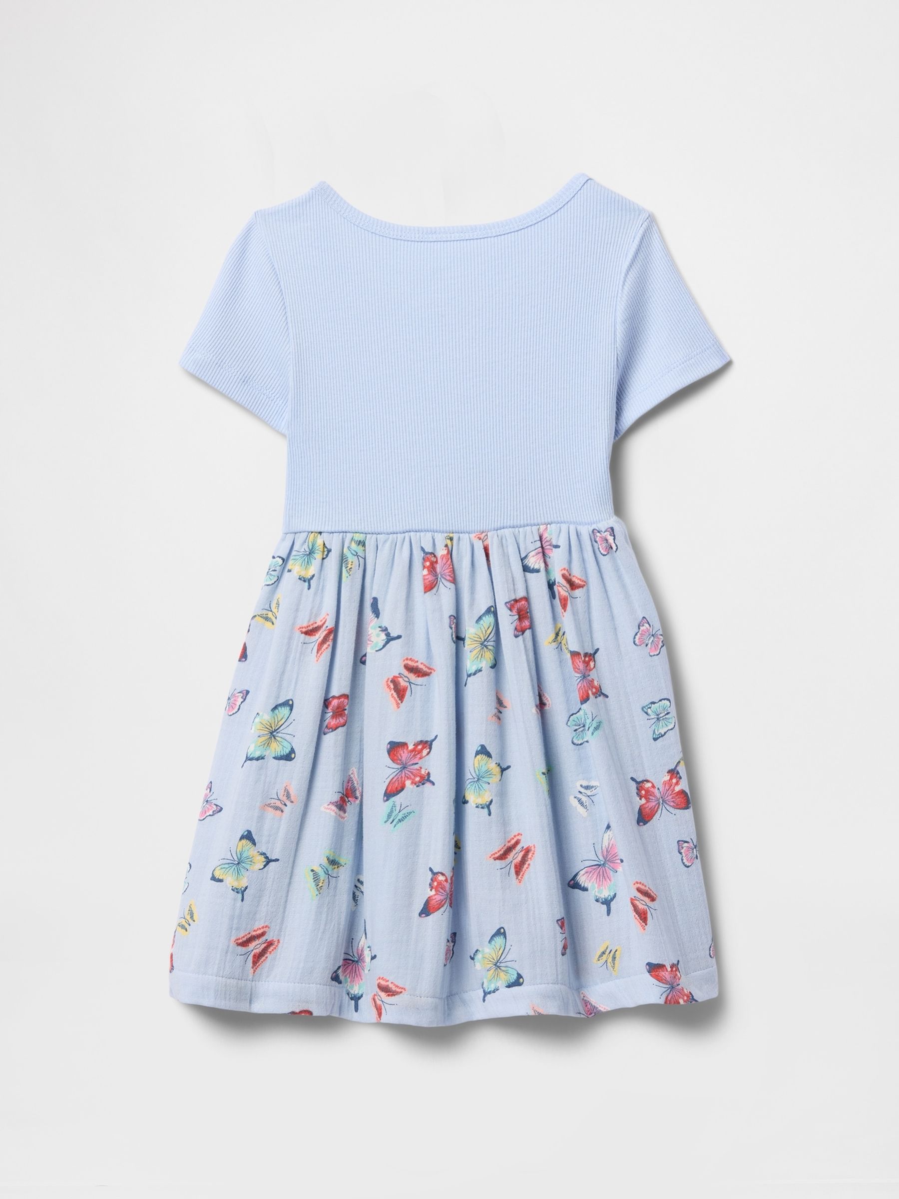 Blue Butterfly Skater Dress (6mths-5yrs) - Image 2 of 3