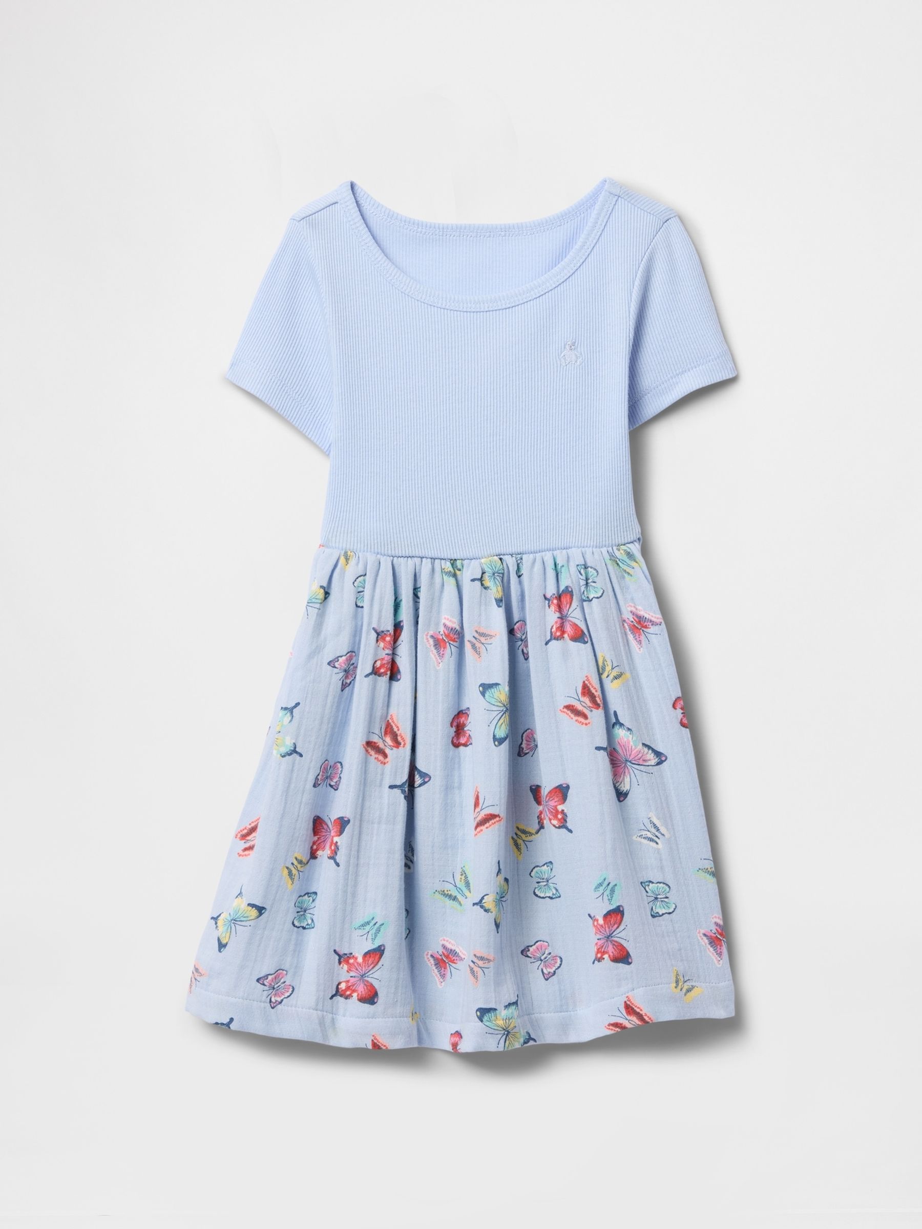 Blue Butterfly Skater Dress (6mths-5yrs) - Image 3 of 3