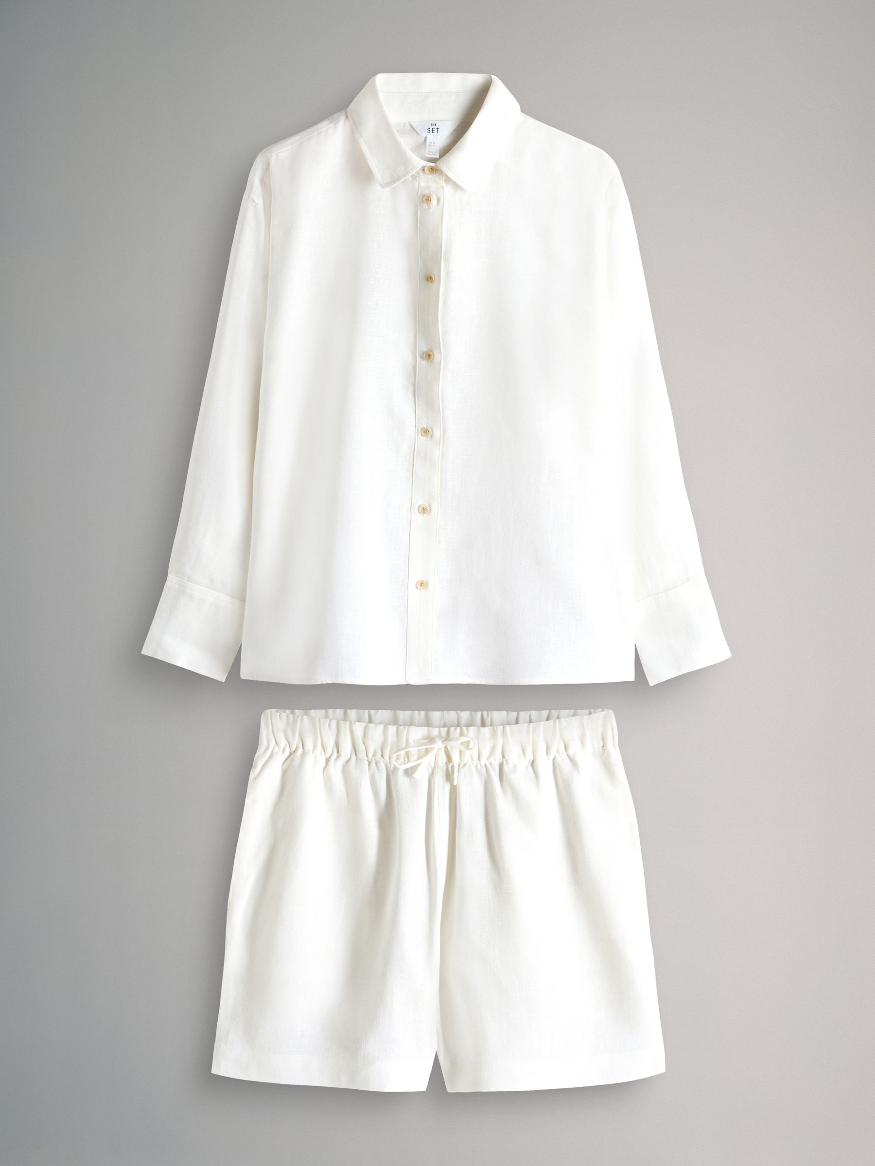 Shirt & Short set 2 Pack Linen Blend Shirt and Short Co-Ord - Image 1 of 7