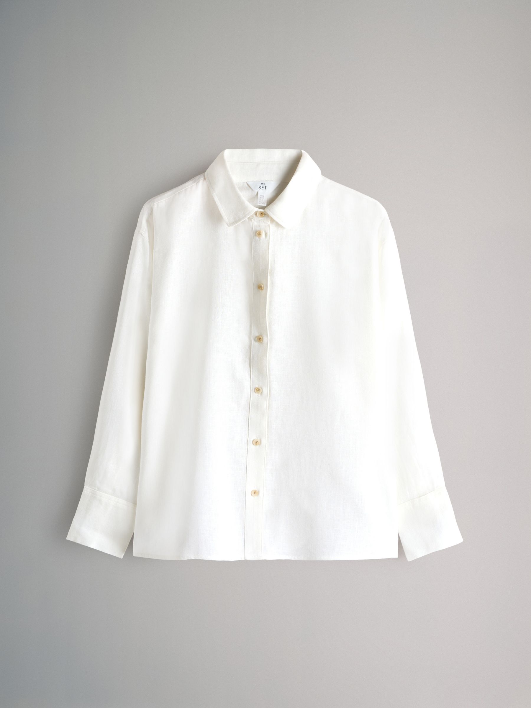 White 2 Pack Linen Blend Shirt and Trousers Set - Image 3 of 5