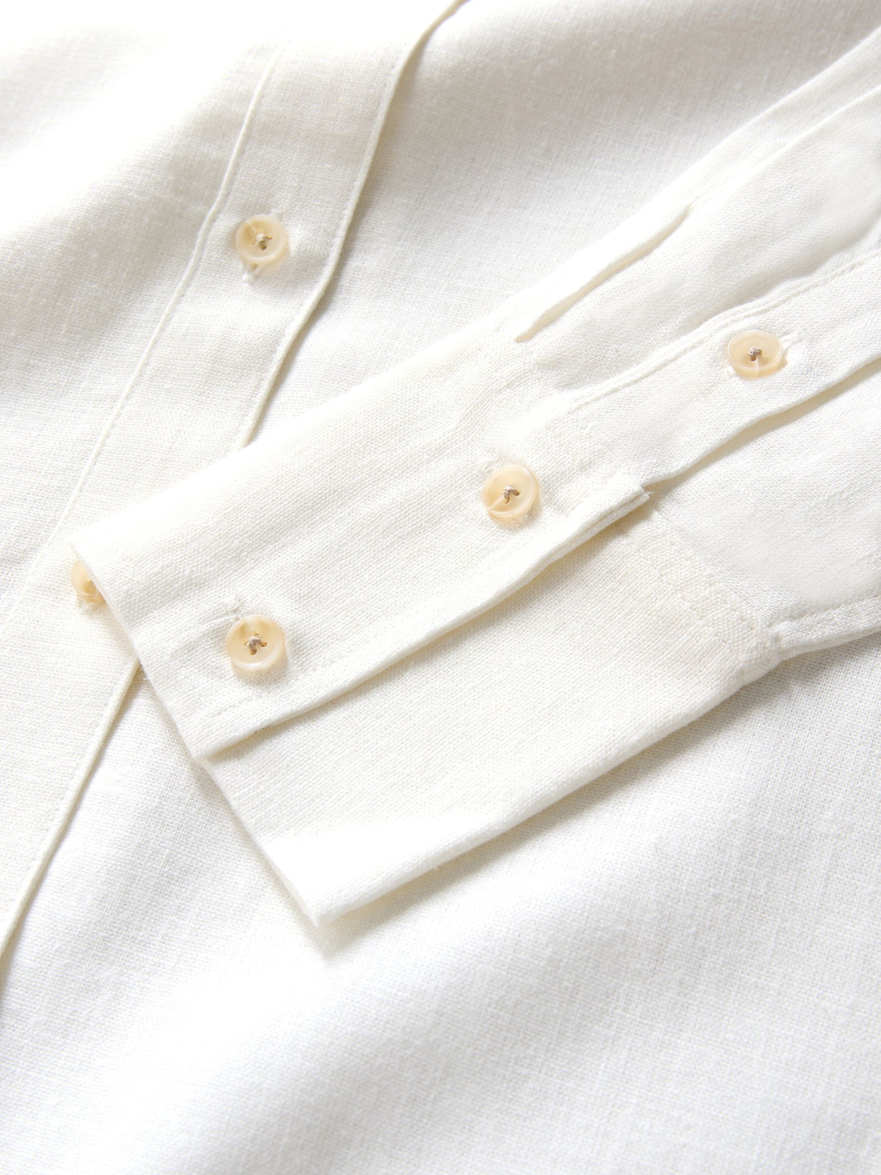 White 2 Pack Linen Blend Shirt and Trousers Set - Image 4 of 5
