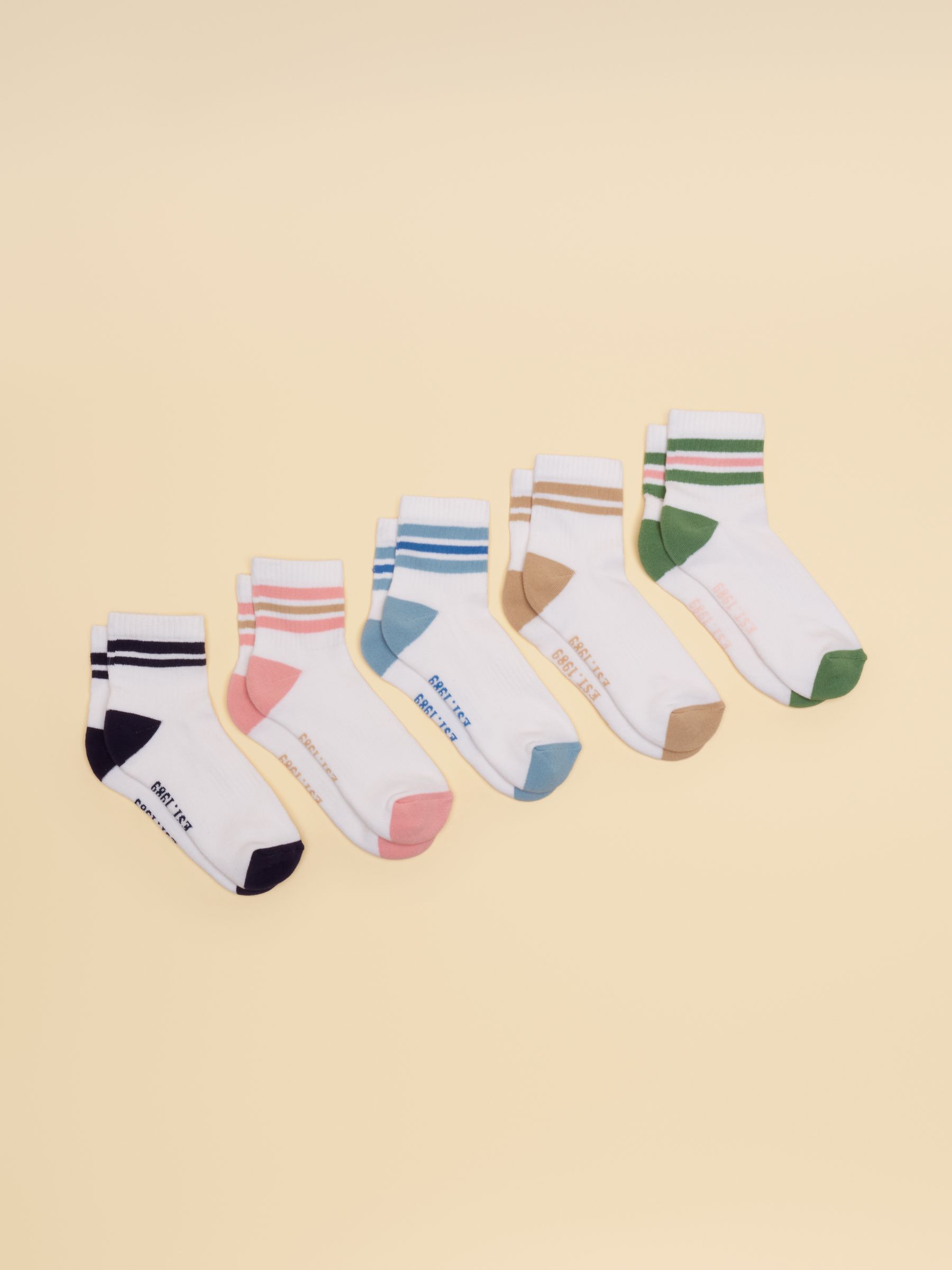 Volley White 5 Pack Tennis Socks - Image 1 of 2