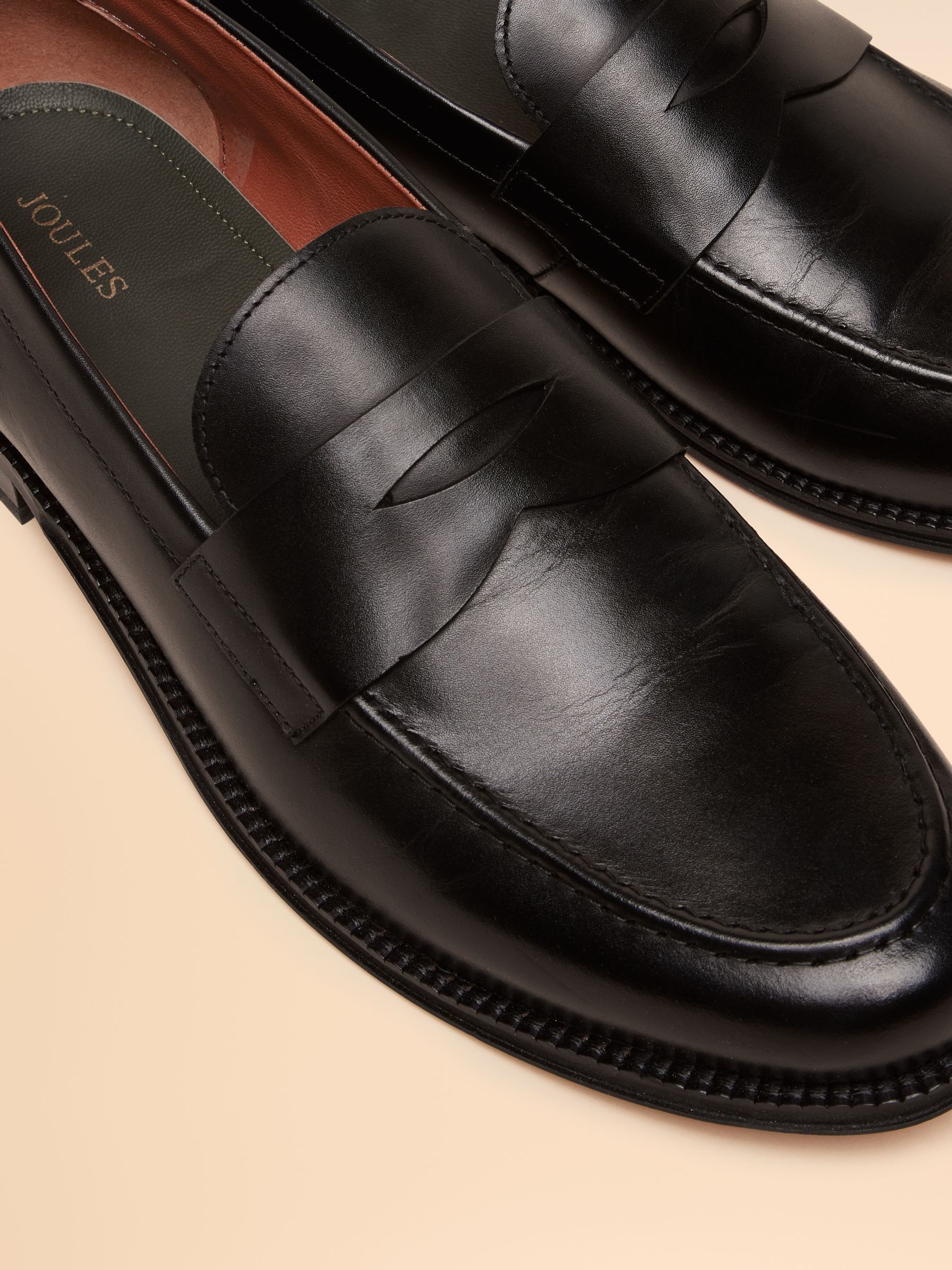 Black Leather Saddle Loafers - Image 6 of 6