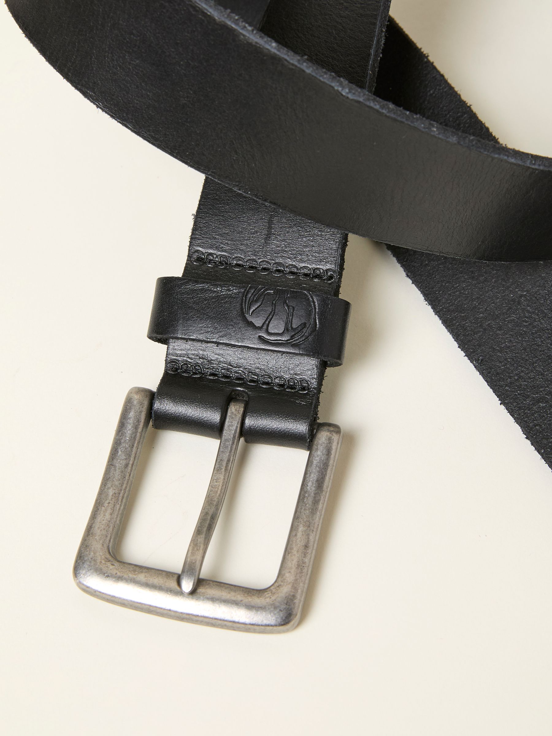 Black Plain Leather Belt - Image 2 of 2