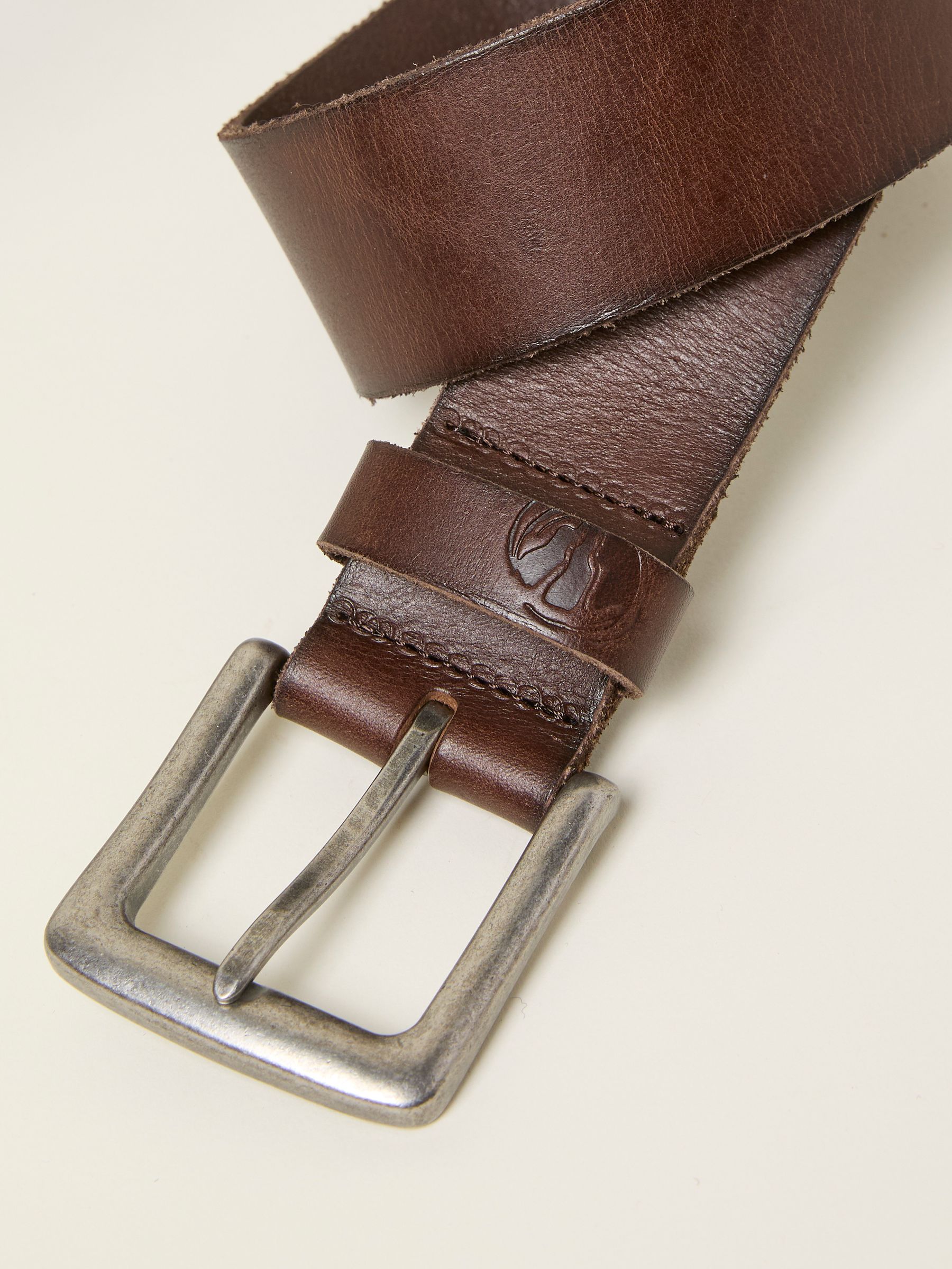 Chocolate Brown Plain Leather Belt - Image 2 of 2