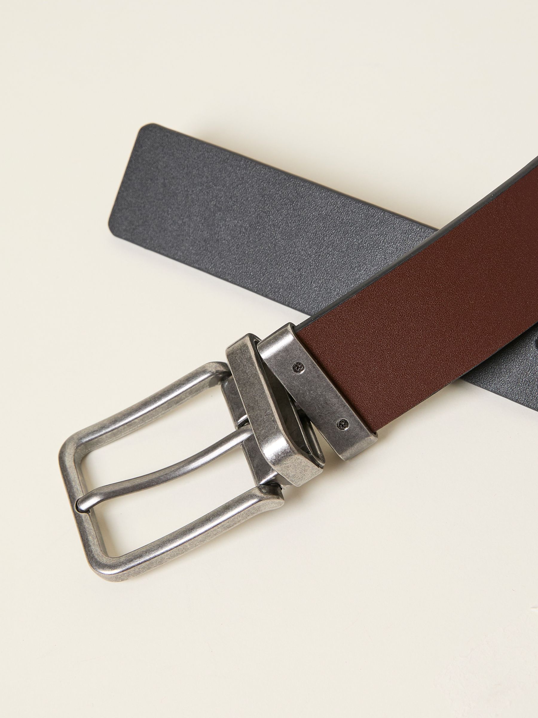 Black/Brown Reversible Leather Belt - Image 3 of 3