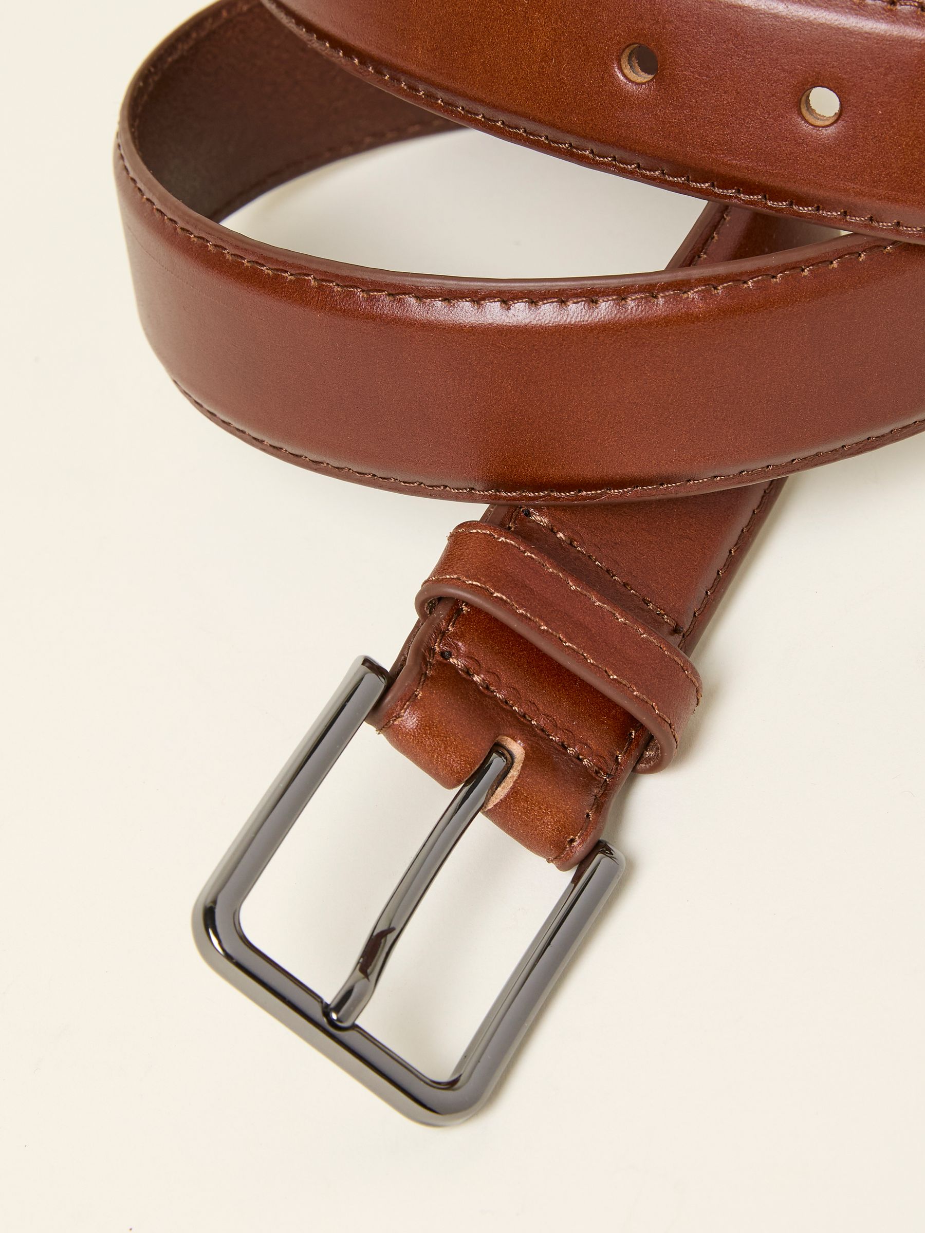 Dark Tan Smart Leather Belt - Image 2 of 2
