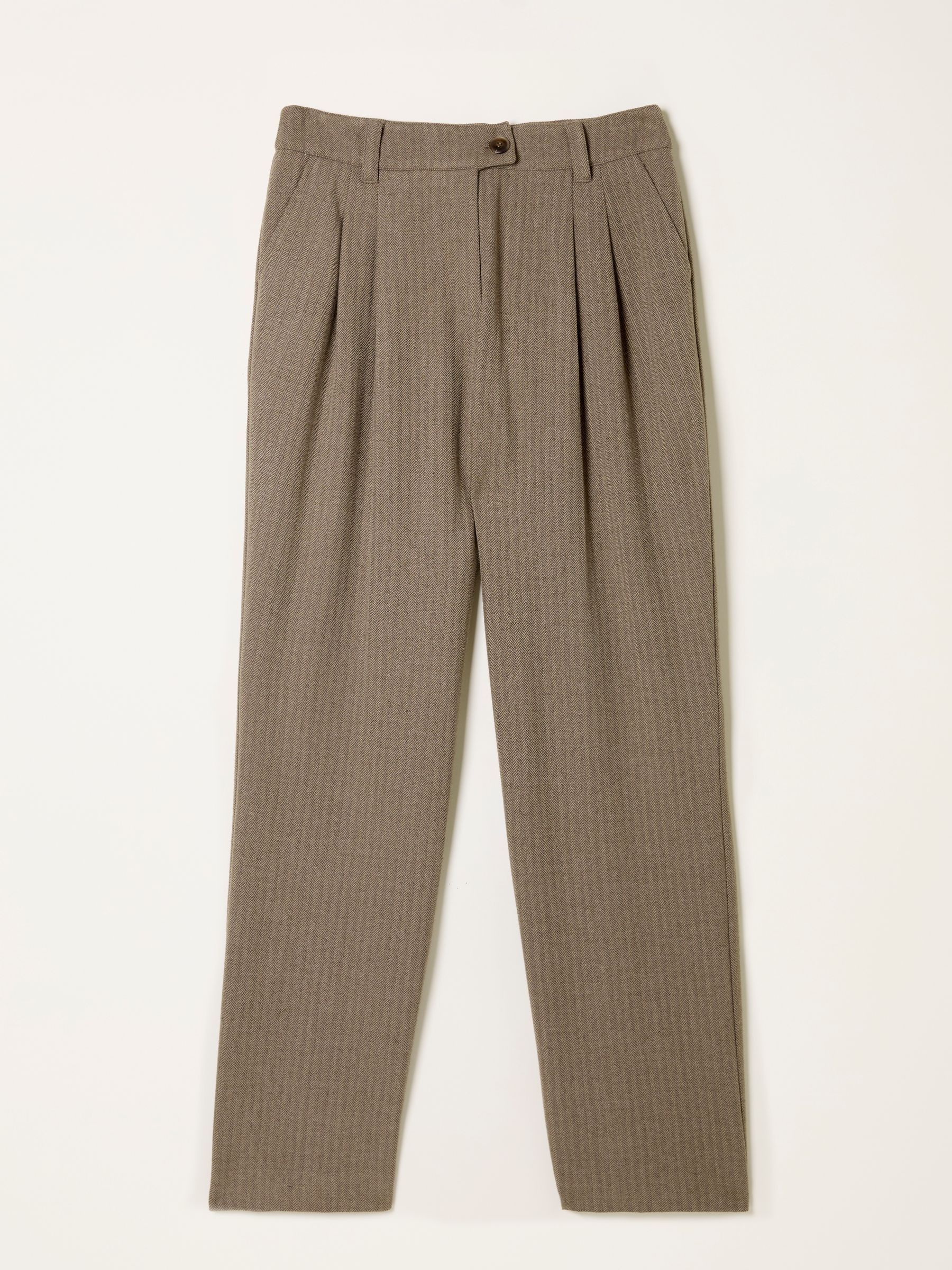 Juno Dark Natural Herringbone Trousers - Image 5 of 5