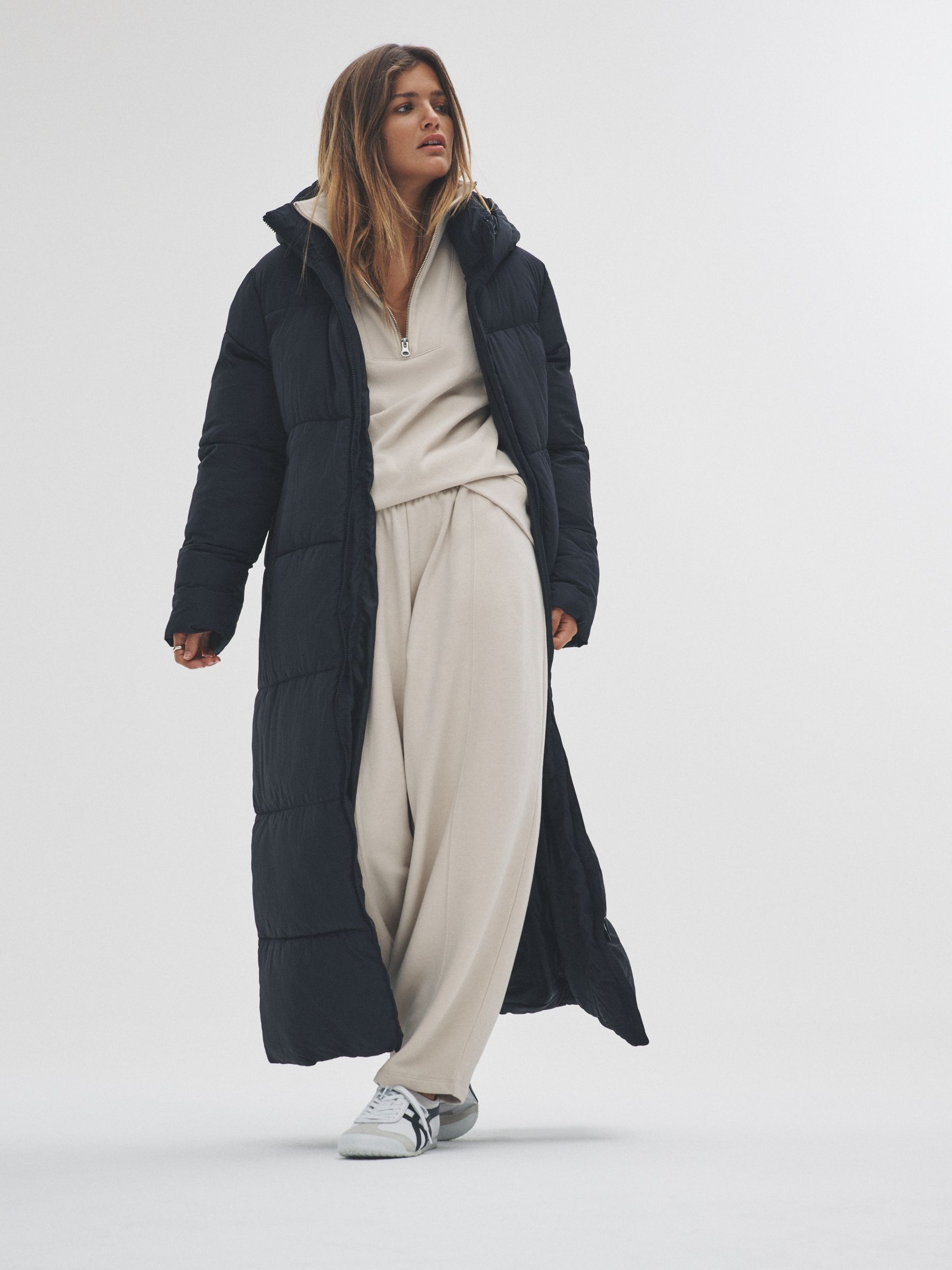 Black - Hooded Longline Padded Maxi Coat - Image 4 of 10