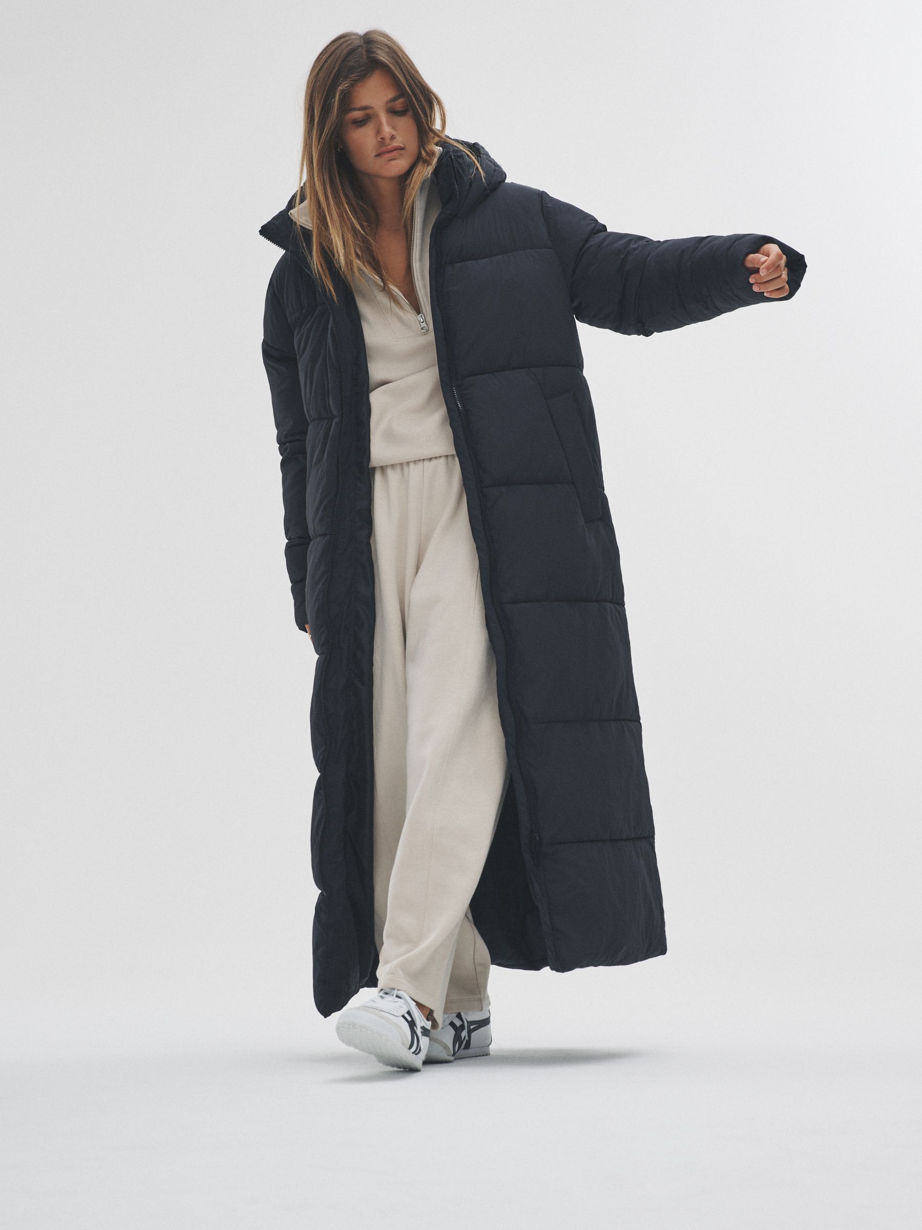 Black - Hooded Longline Padded Maxi Coat - Image 5 of 10