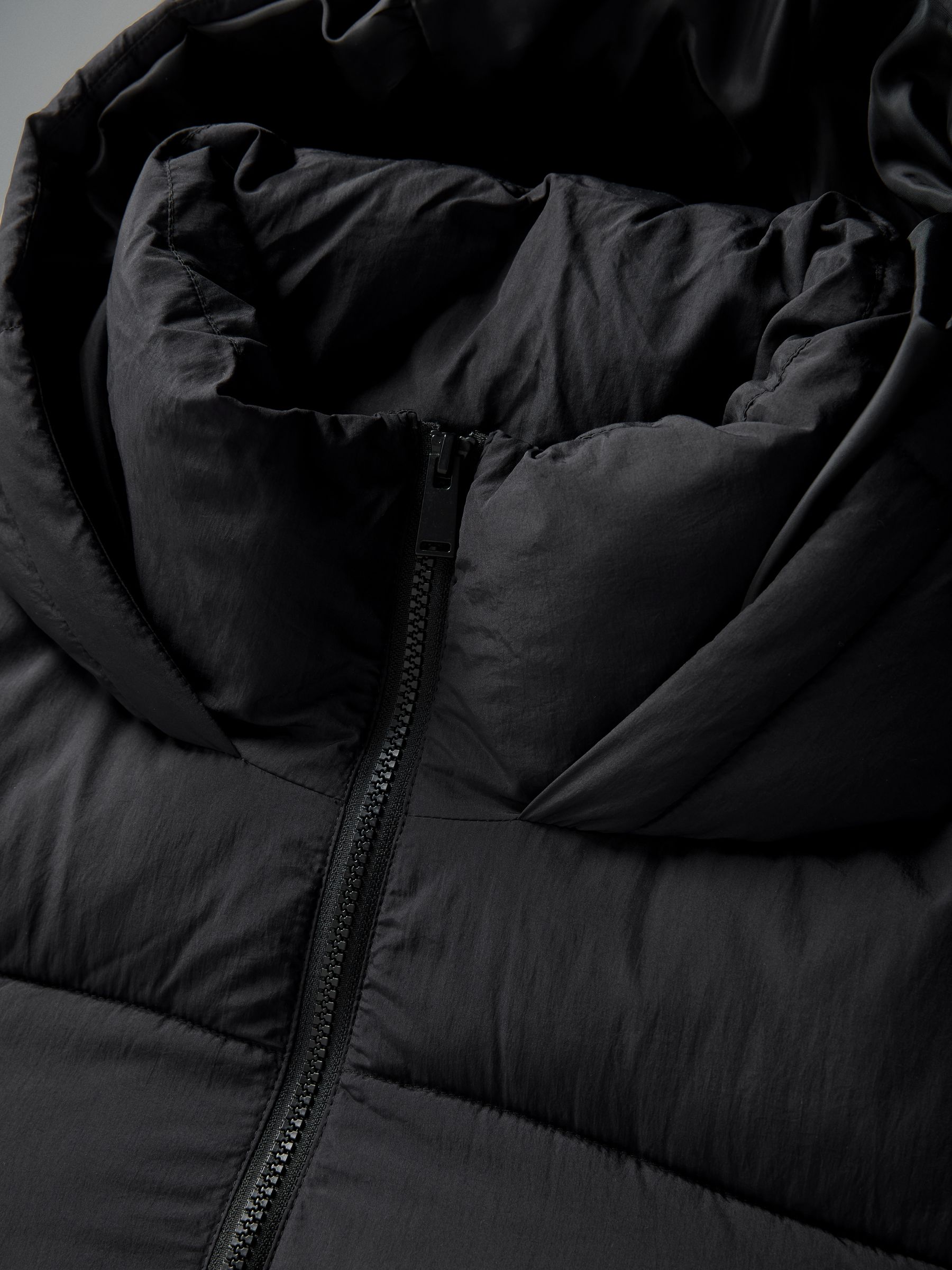 Black Hooded Longline Padded Maxi Coat - Image 6 of 6 Black Hooded Longline Padded Maxi Coat - Image 6 of 6