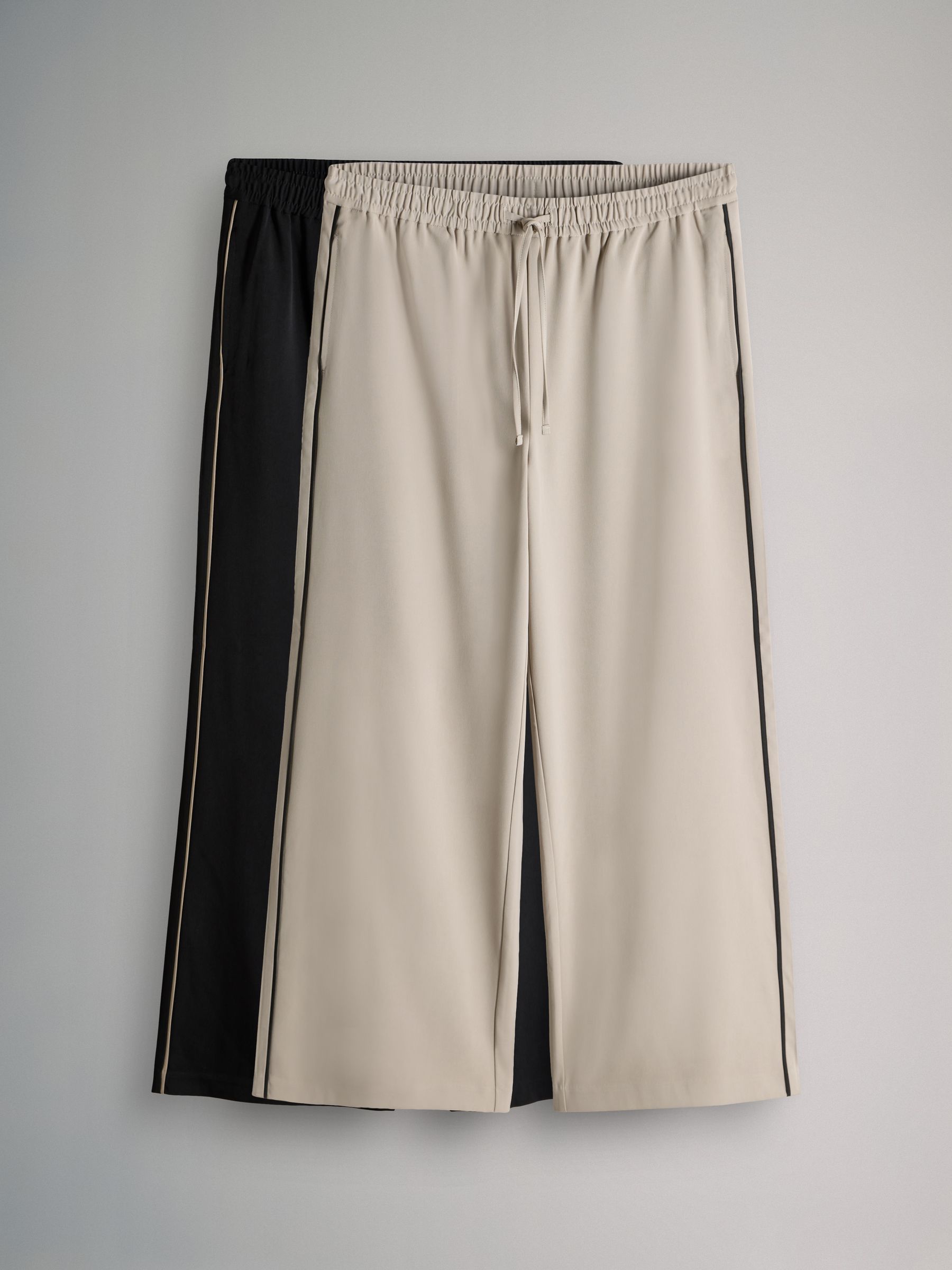 Black/Neutral Taupe - 2 Pack Wide Leg Trousers - Image 2 of 10