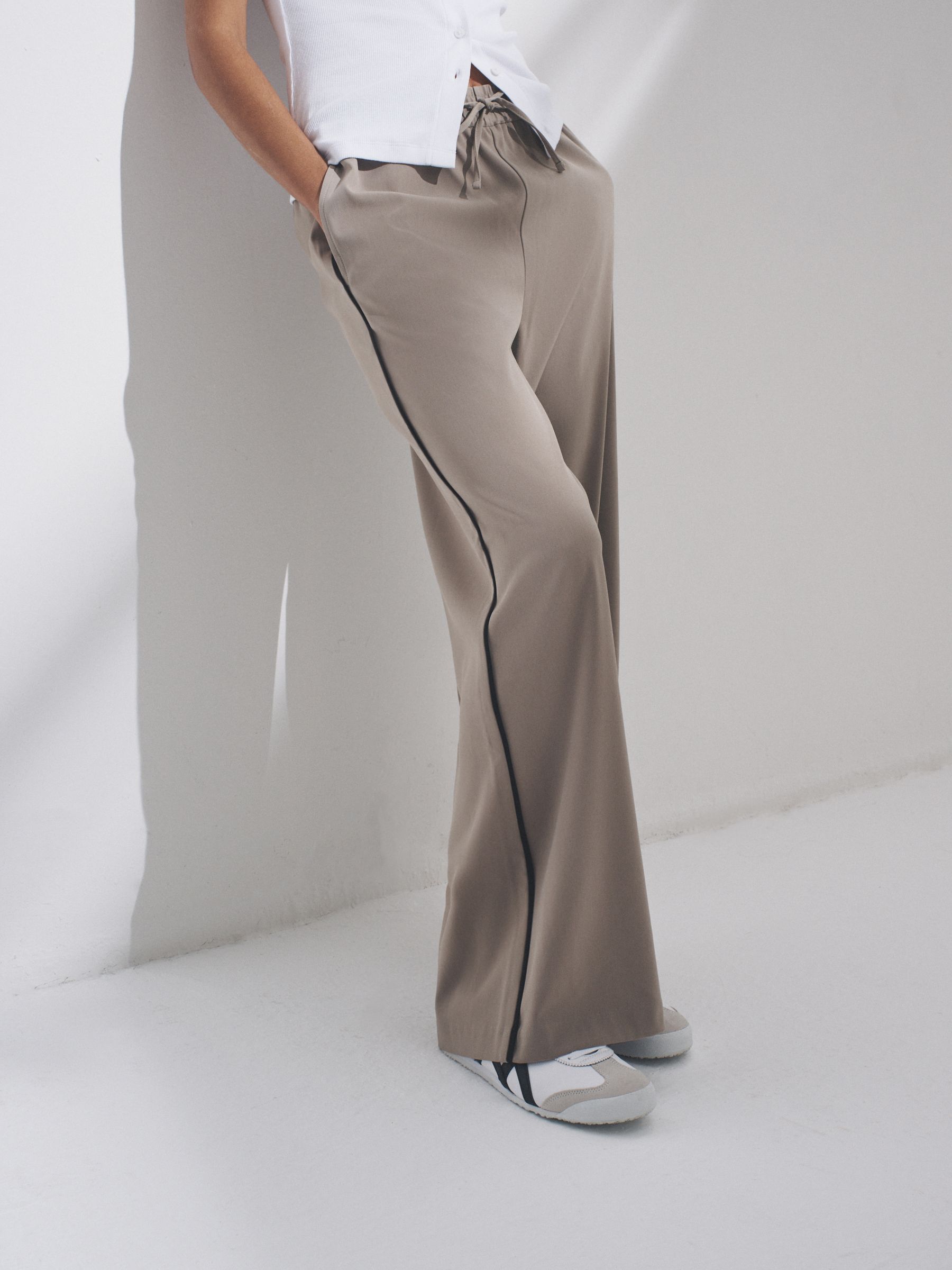 Black/Neutral Taupe - 2 Pack Wide Leg Trousers - Image 4 of 10
