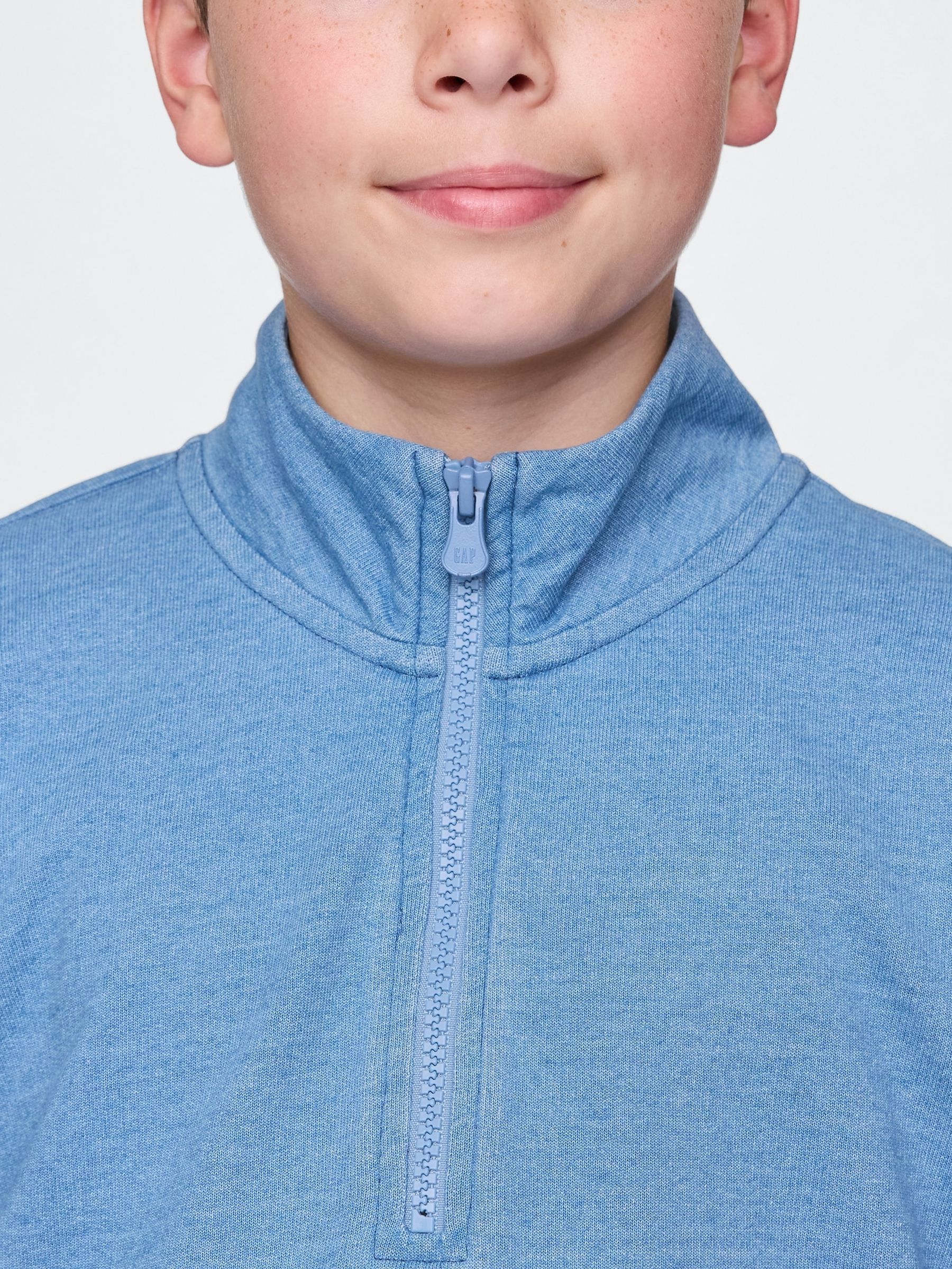 Blue Vintage Soft Half-Zip Logo Pullover (4-13yrs) - Image 4 of 5