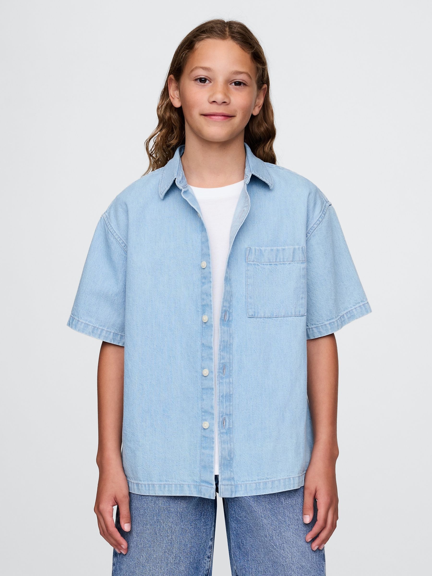 Blue Denim Shirt (4-13yrs) - Image 1 of 5