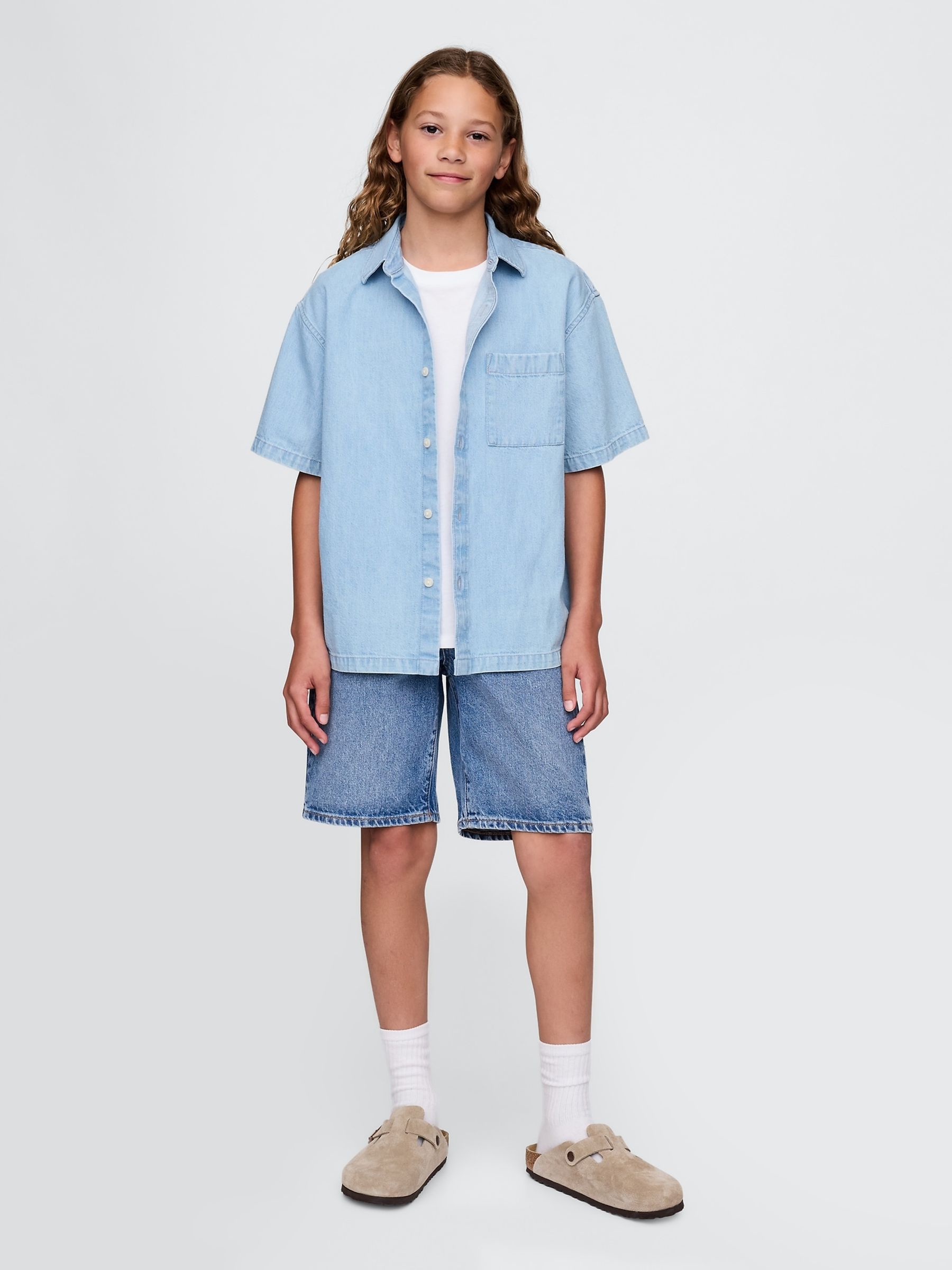 Blue Denim Shirt (4-13yrs) - Image 3 of 5