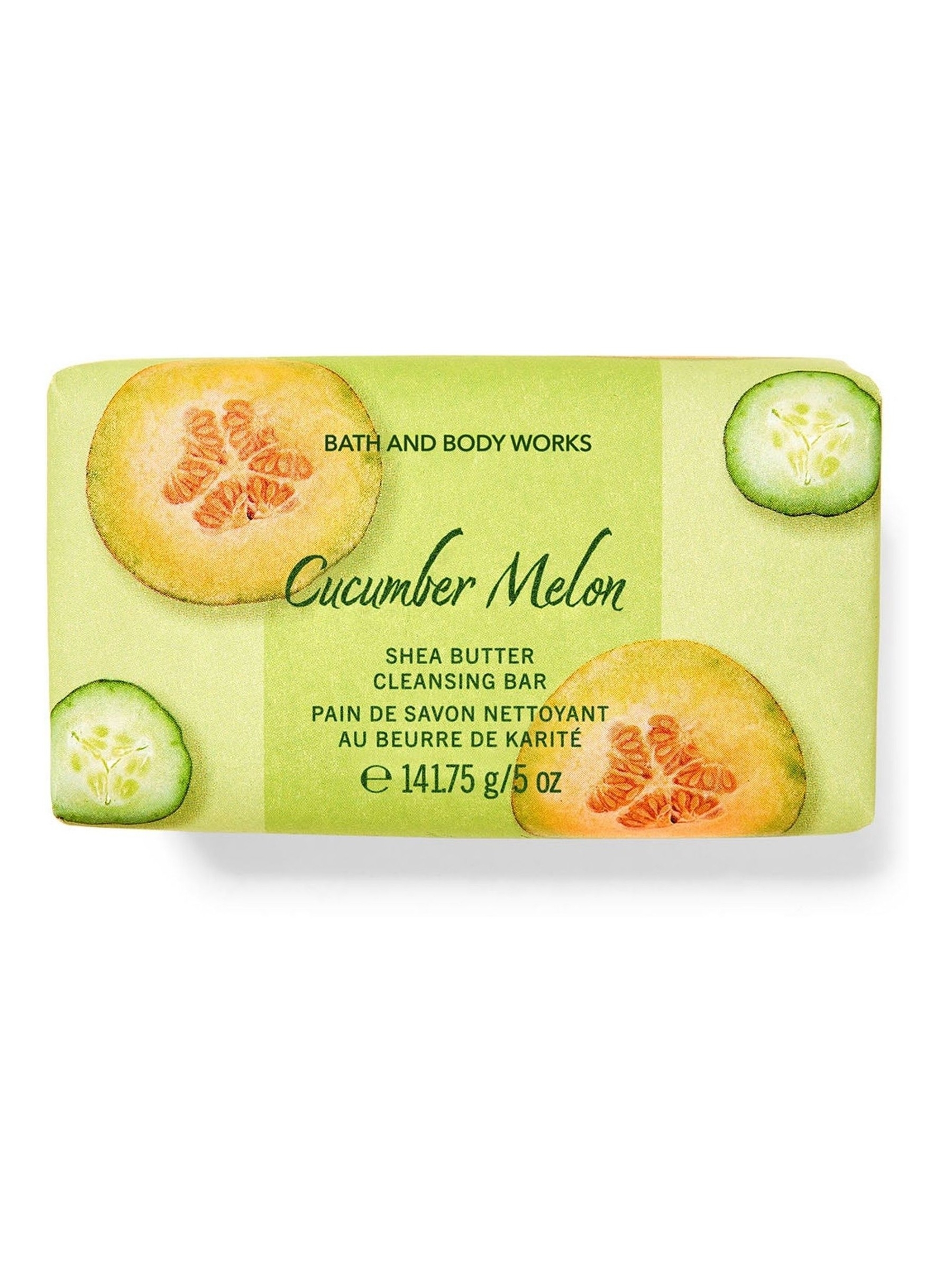 Cucumber Melon Cucumber Melon Shea Butter Cleansing Bar 141.75g - Image 1 of 1 Cucumber Melon Cucumber Melon Shea Butter Cleansing Bar 141.75g - Image 1 of 1