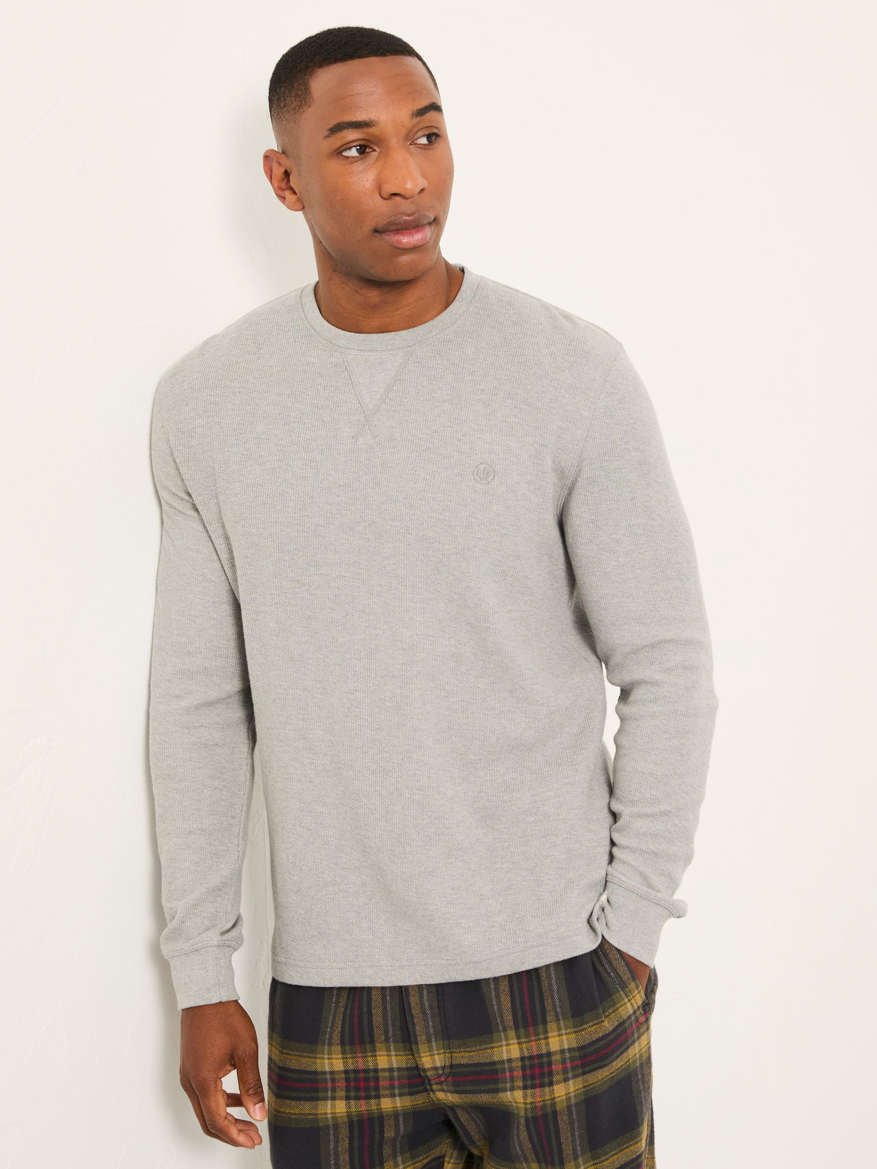 Waffle Crew Neck Pyjama Top