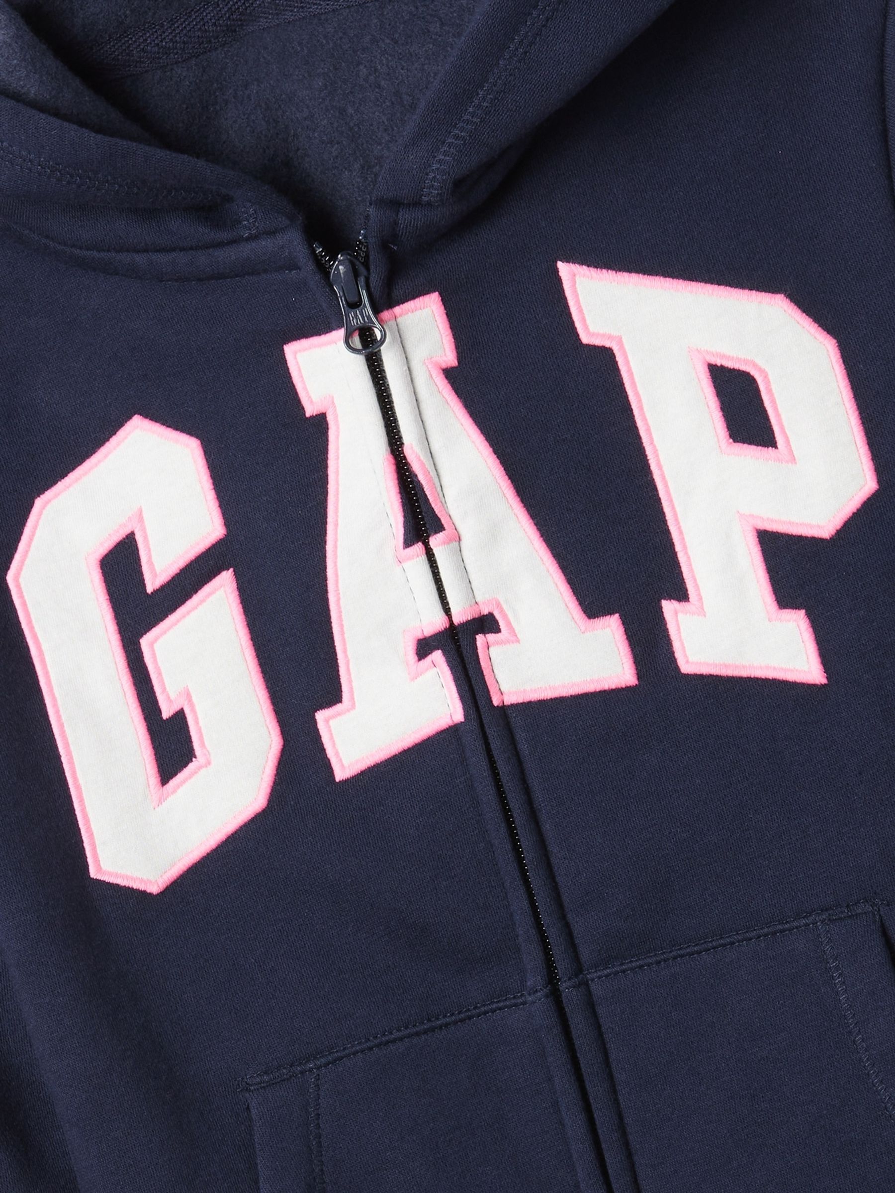 Navy Blue Zip Up Logo Hoodie (4-13yrs) - Image 2 of 2
