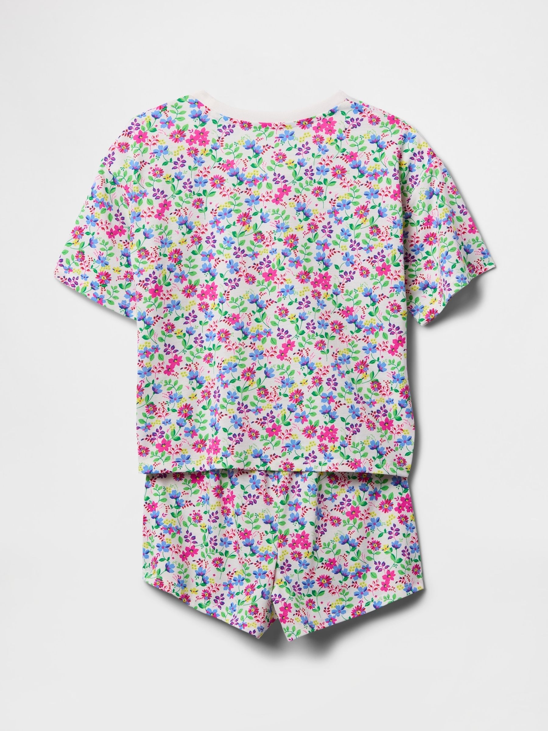 White Floral Pointelle Short Pyjamas (6-13yrs) - Image 2 of 3