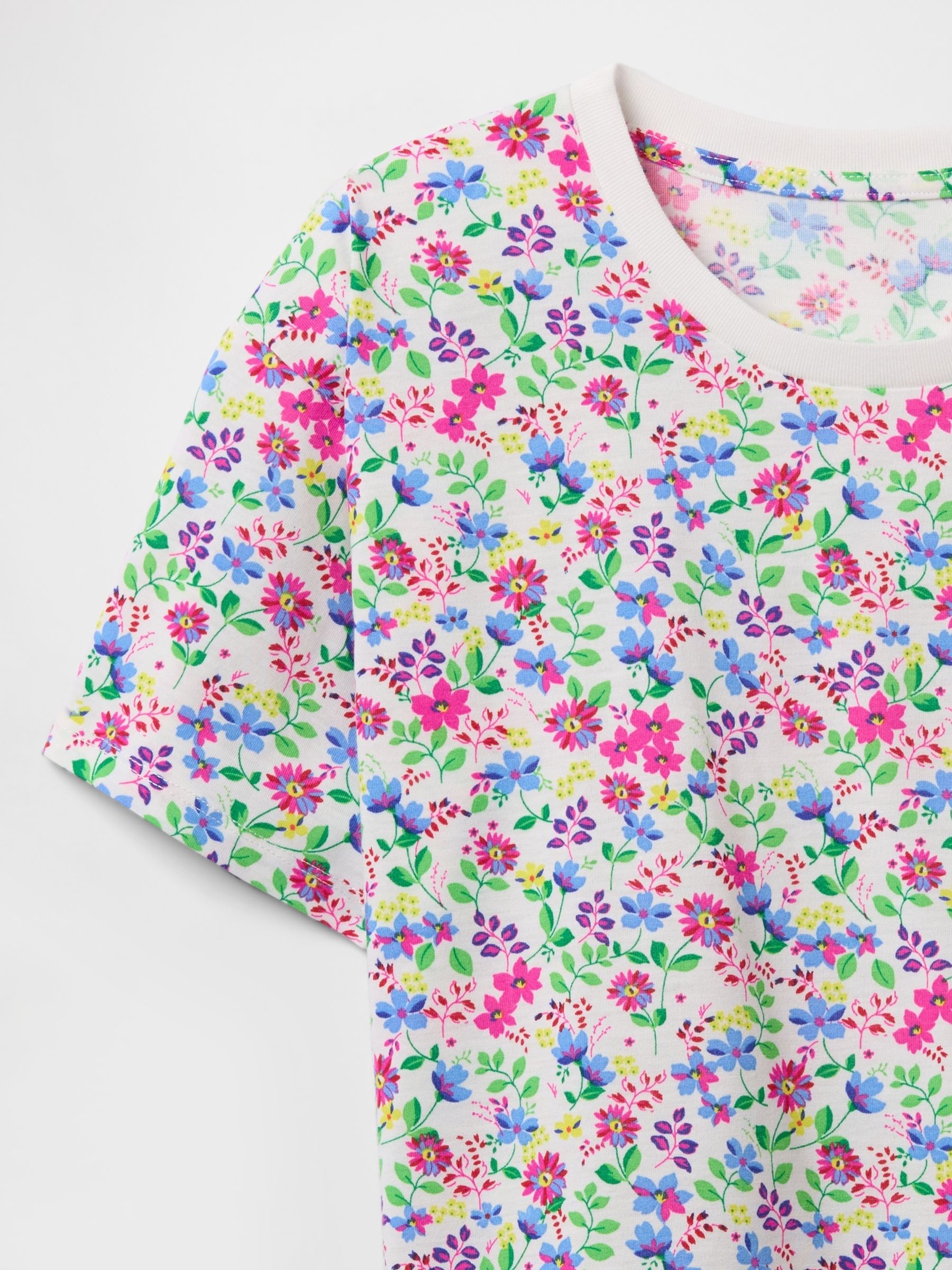 White Floral Pointelle Short Pyjamas (6-13yrs) - Image 3 of 3