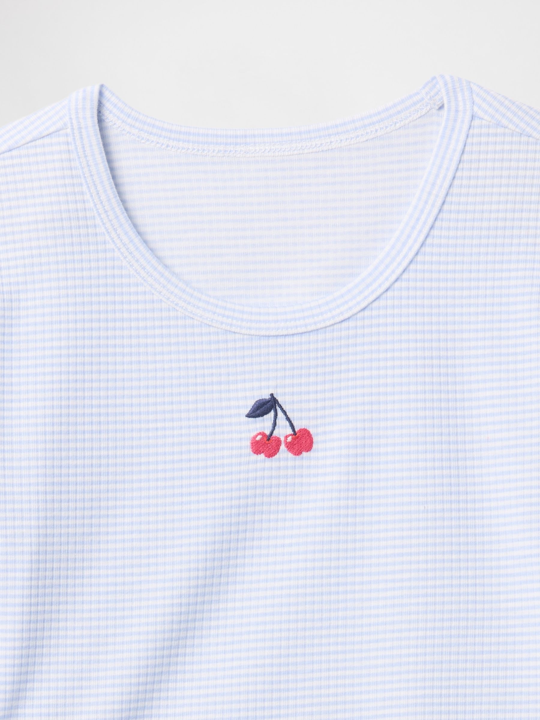 Blue Cherry Pointelle Short Pyjamas (6-13yrs) - Image 3 of 3