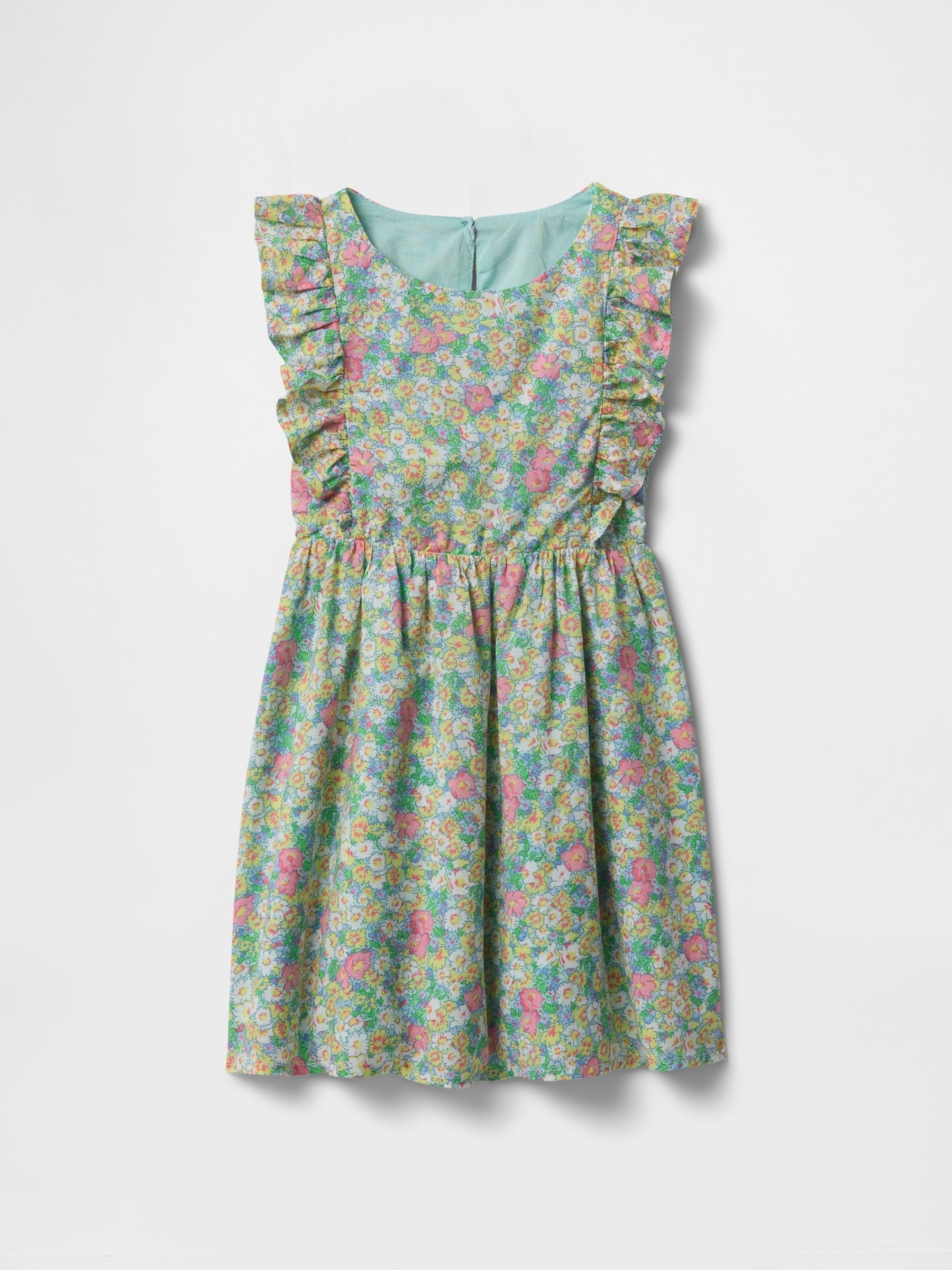 Green Ruffle Floral Dress (6mths-5yrs) - Image 2 of 4