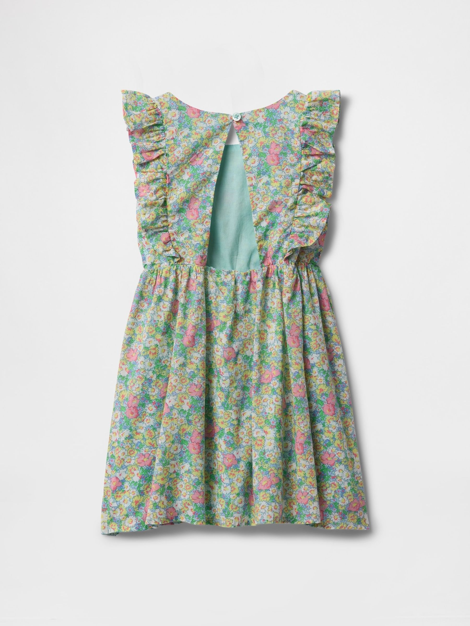Green Ruffle Floral Dress (6mths-5yrs) - Image 3 of 4