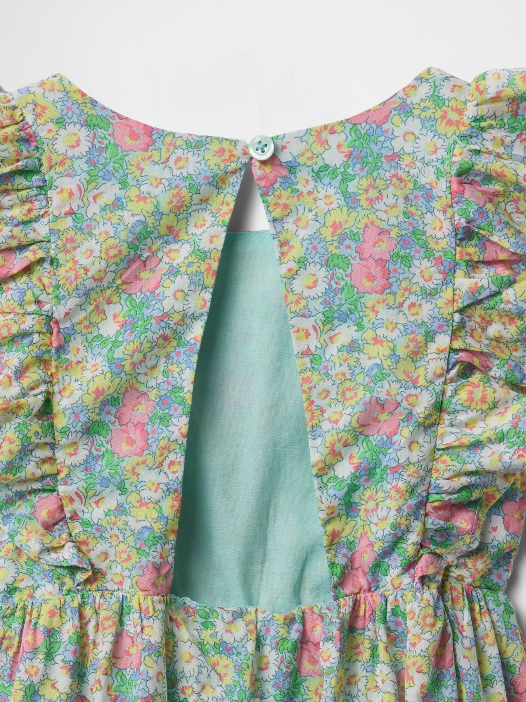 Green Ruffle Floral Dress (6mths-5yrs) - Image 4 of 4