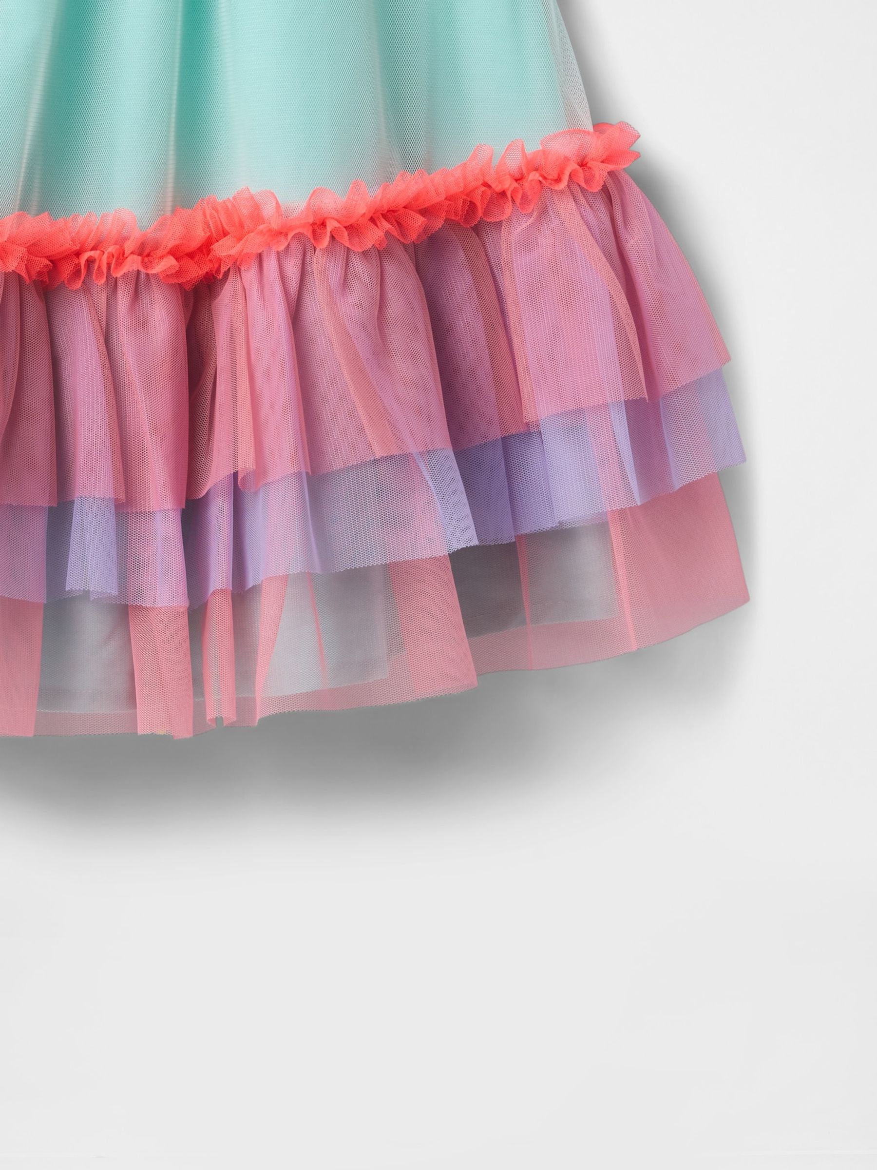 Green Rainbow Sleeveless Mesh Tutu Dress (6mths-5yrs) - Image 4 of 4