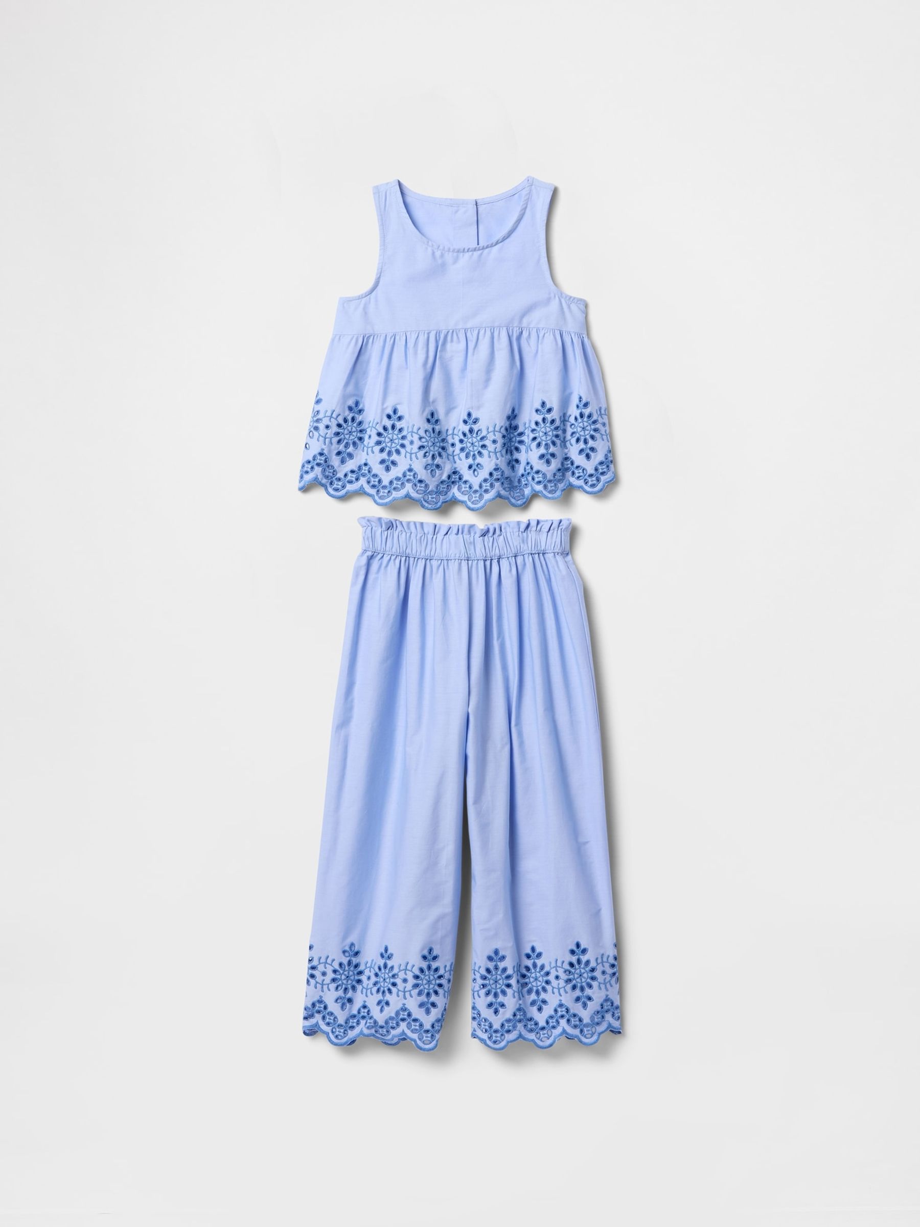 Blue Eyelet Poplin Outfit Set (6mths-5yrs) - Image 2 of 4
