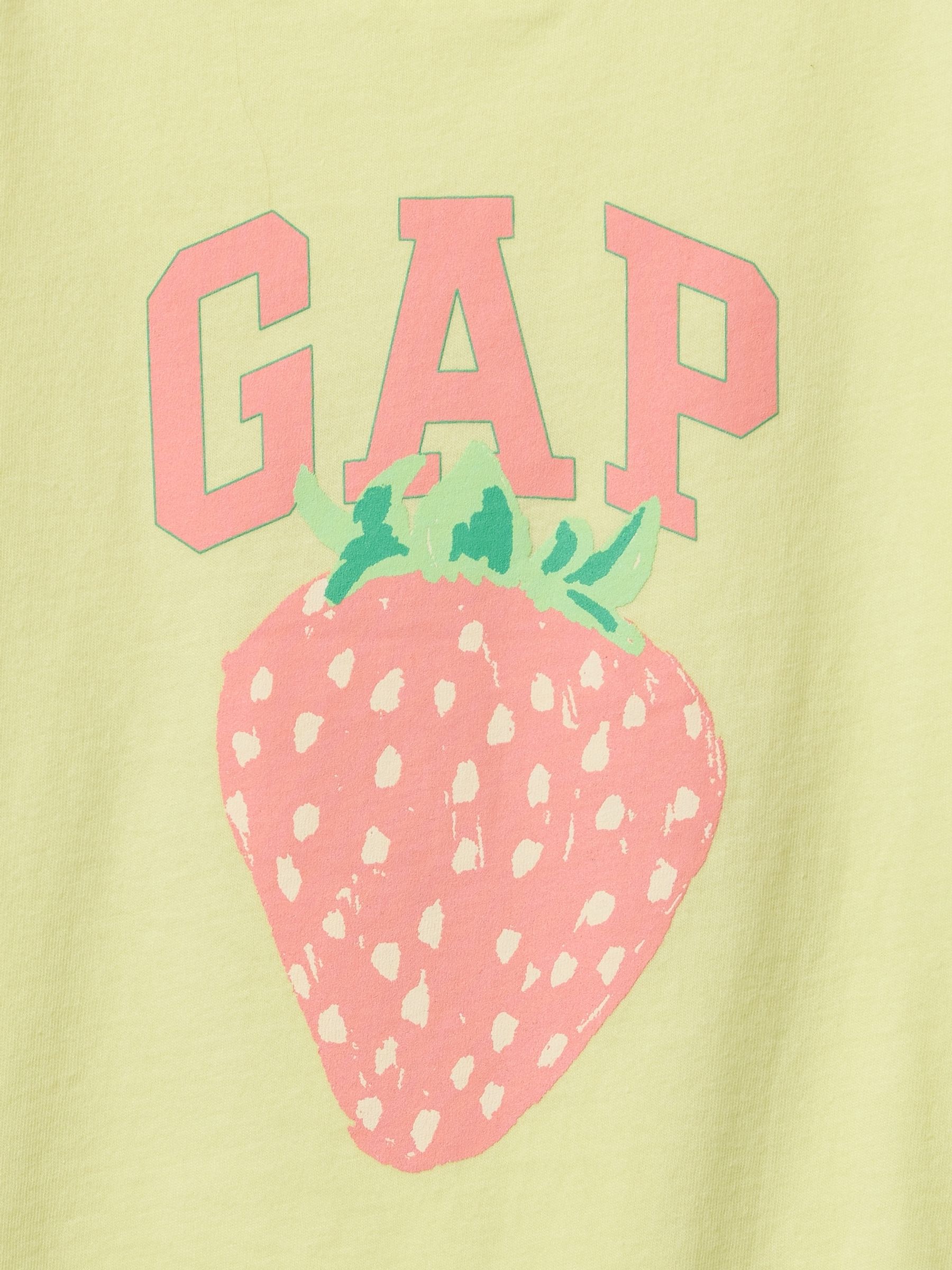 Yellow Strawberry Short Sleeve Crew Neck Graphic T-Shirt (6mths-5yrs) - Image 3 of 3