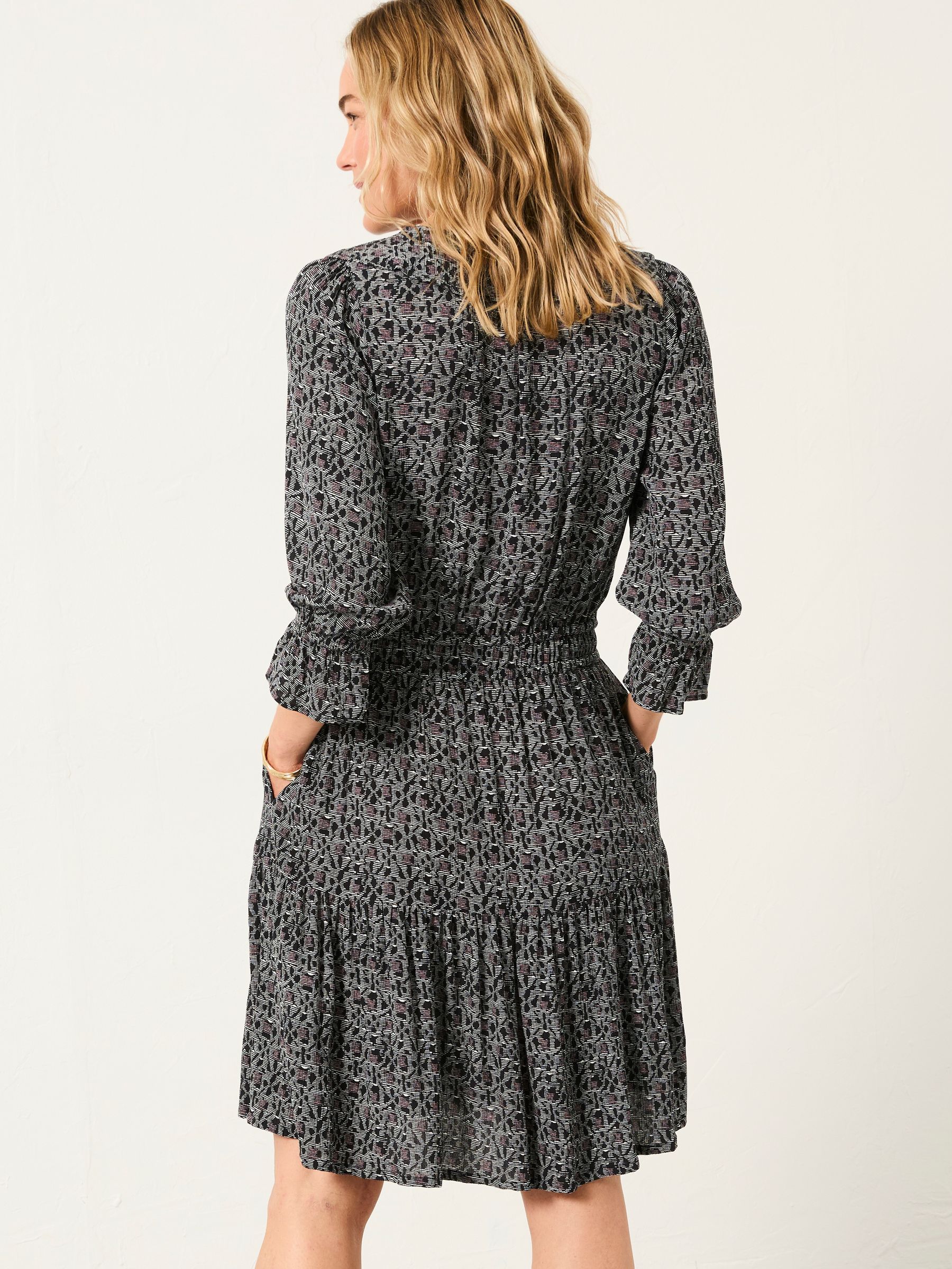 Orla Black Tapestry Floral Petite Dress - Image 2 of 6