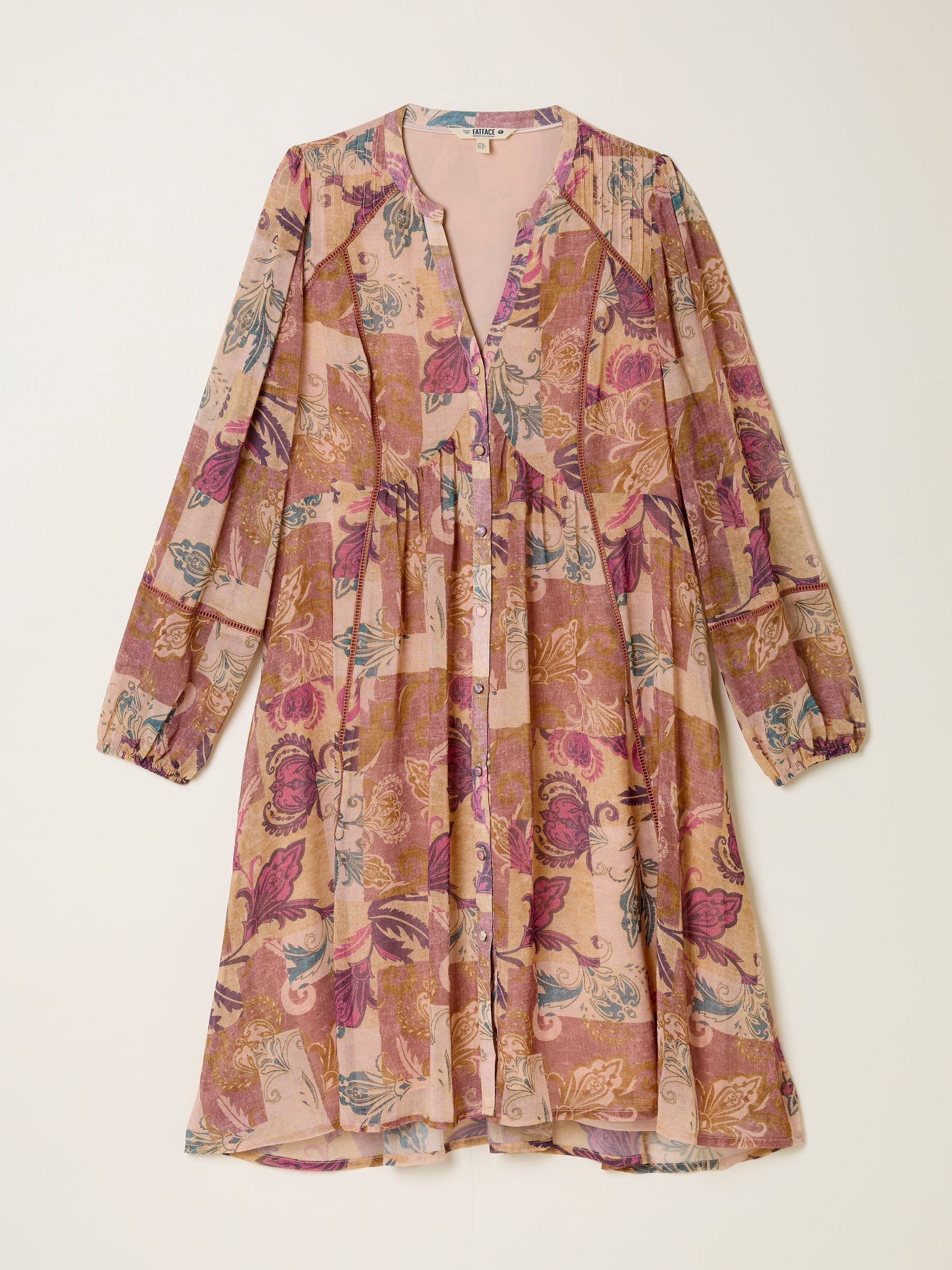 Steph Rose Pink Patched Chintz Petite Dress - Image 6 of 6