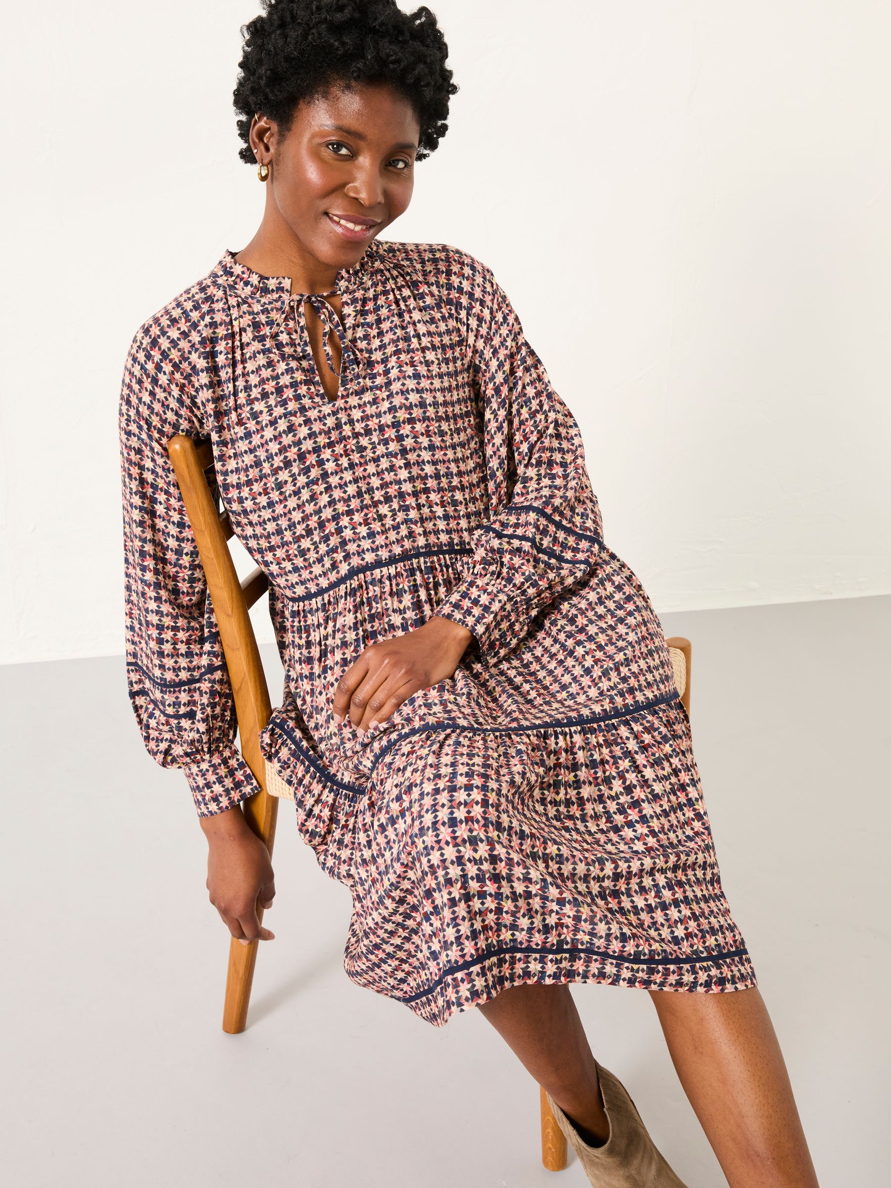 Multi Petite Stirling Midi Dress - Image 5 of 7