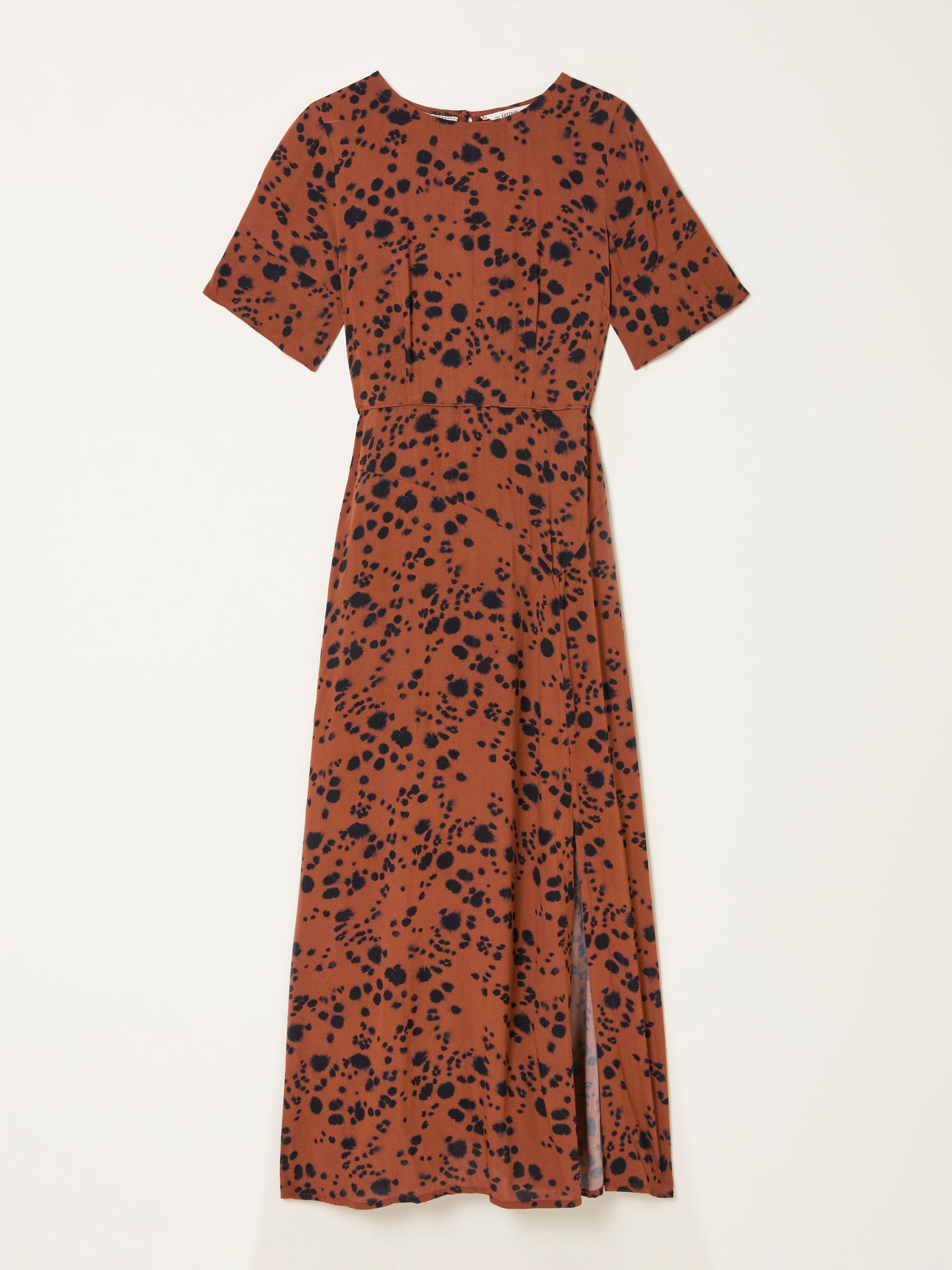 Winona Tan Brown Animal Spot Petite Midi Dress - Image 6 of 6