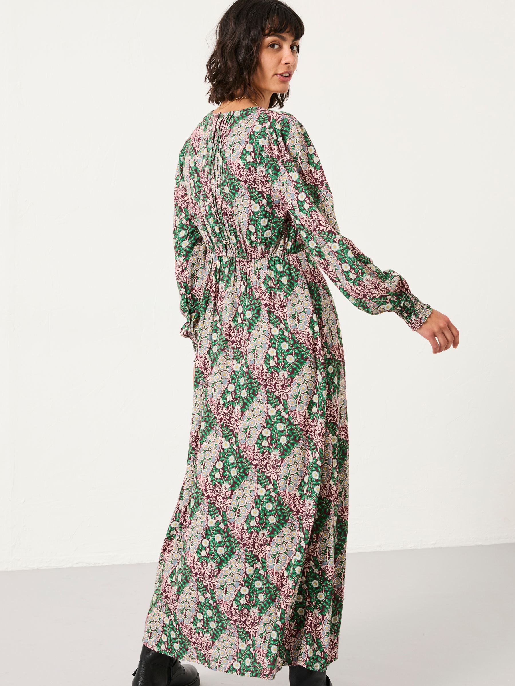 Multi Petite Japanese Rose Midi Dress | FatFace USA