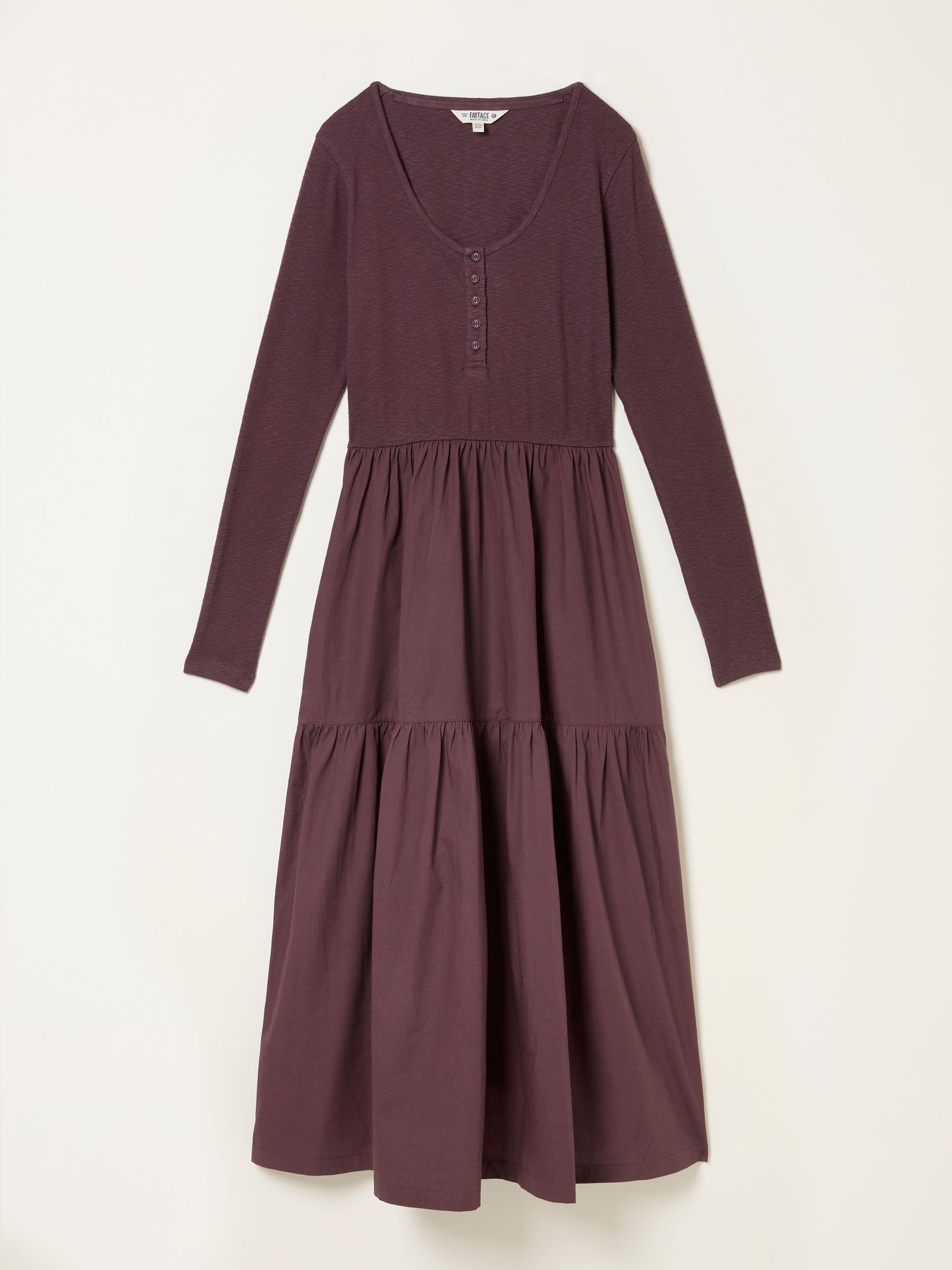 Louise Dusky Purple Petite Jersey Woven Midi Dress - Image 5 of 5