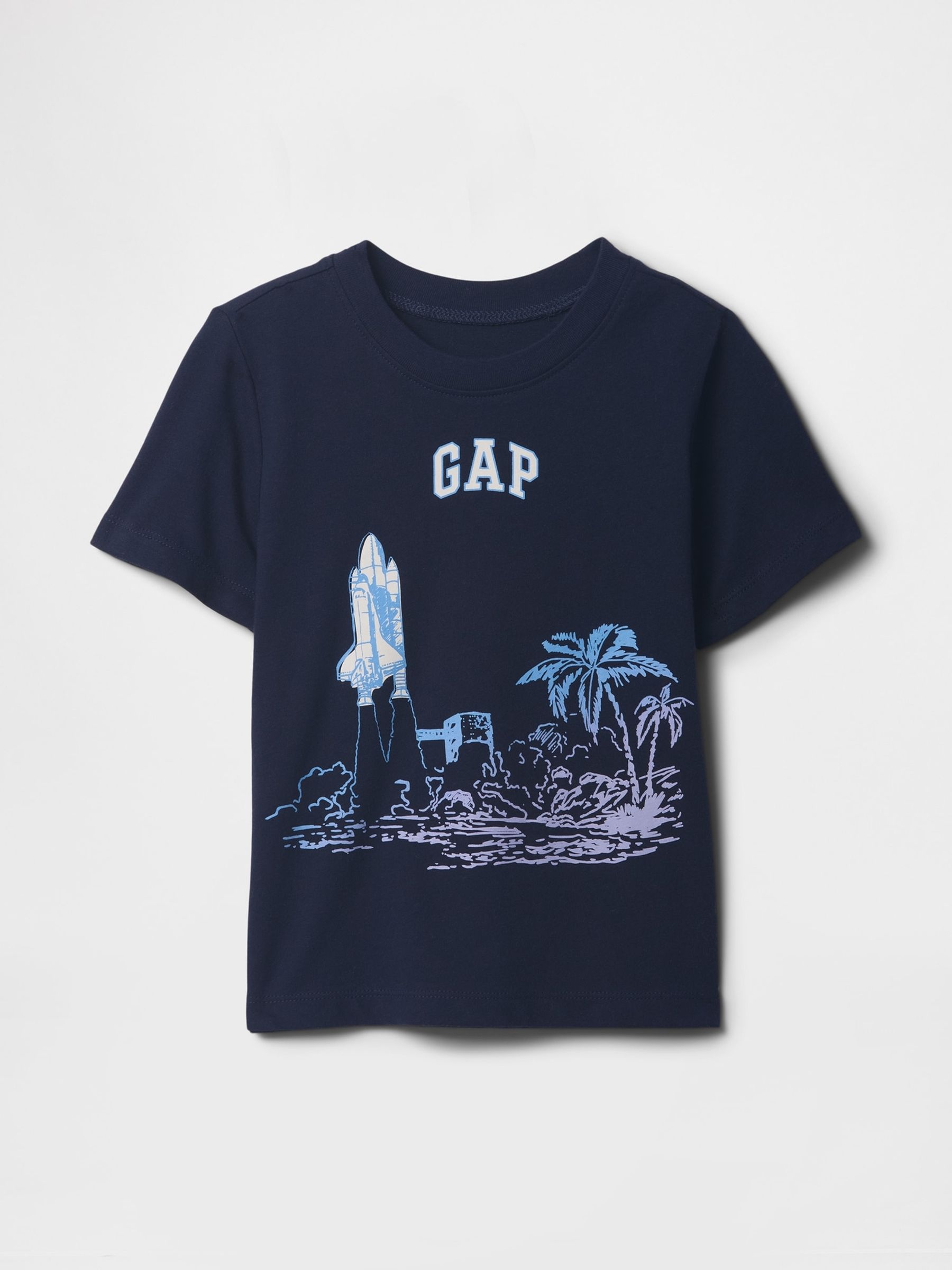 Navy Blue Short Sleeve Graphic T-Shirt (6mths-5yrs) - Image 1 of 3