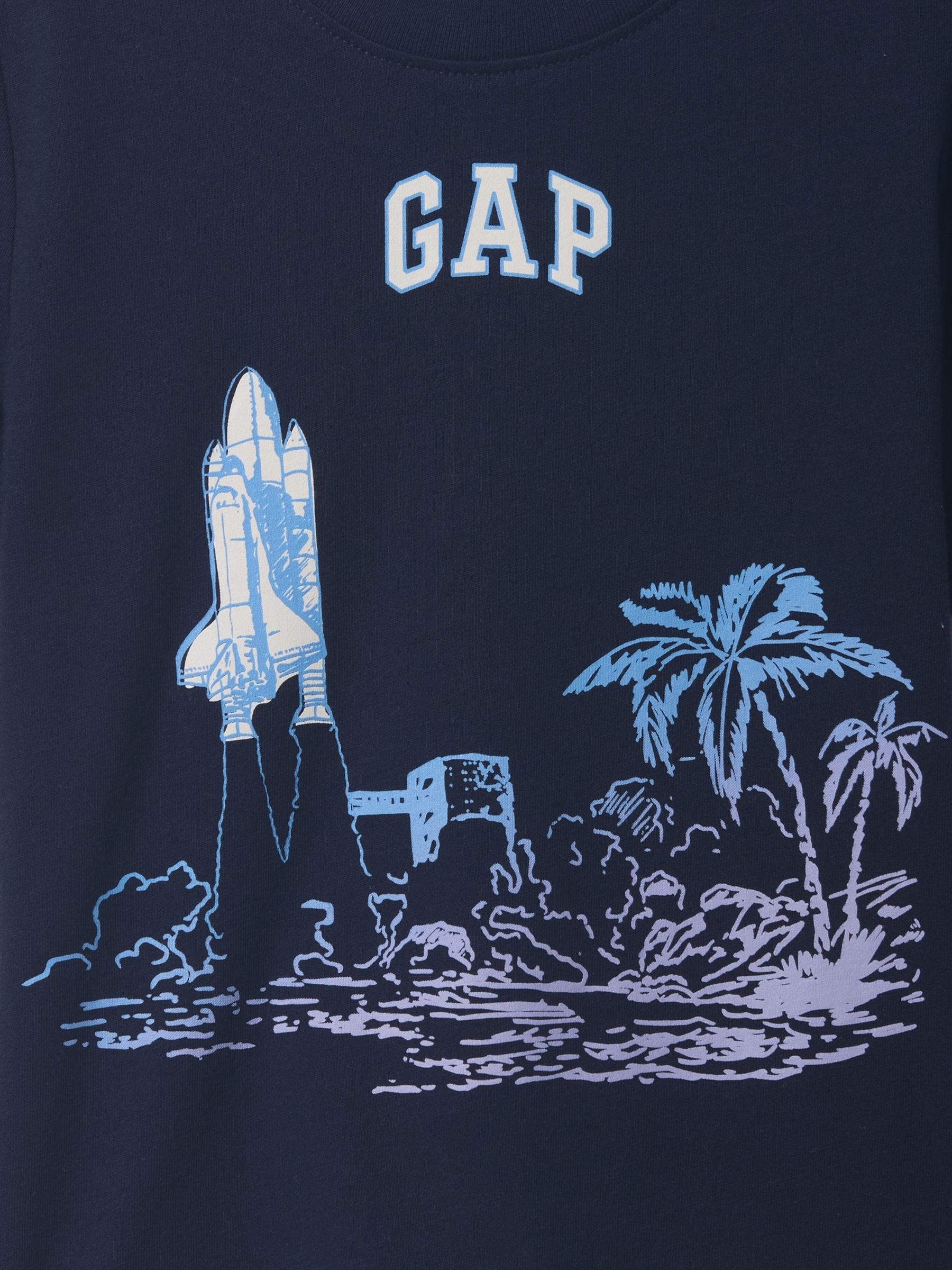 Navy Blue Short Sleeve Graphic T-Shirt (6mths-5yrs) - Image 3 of 3