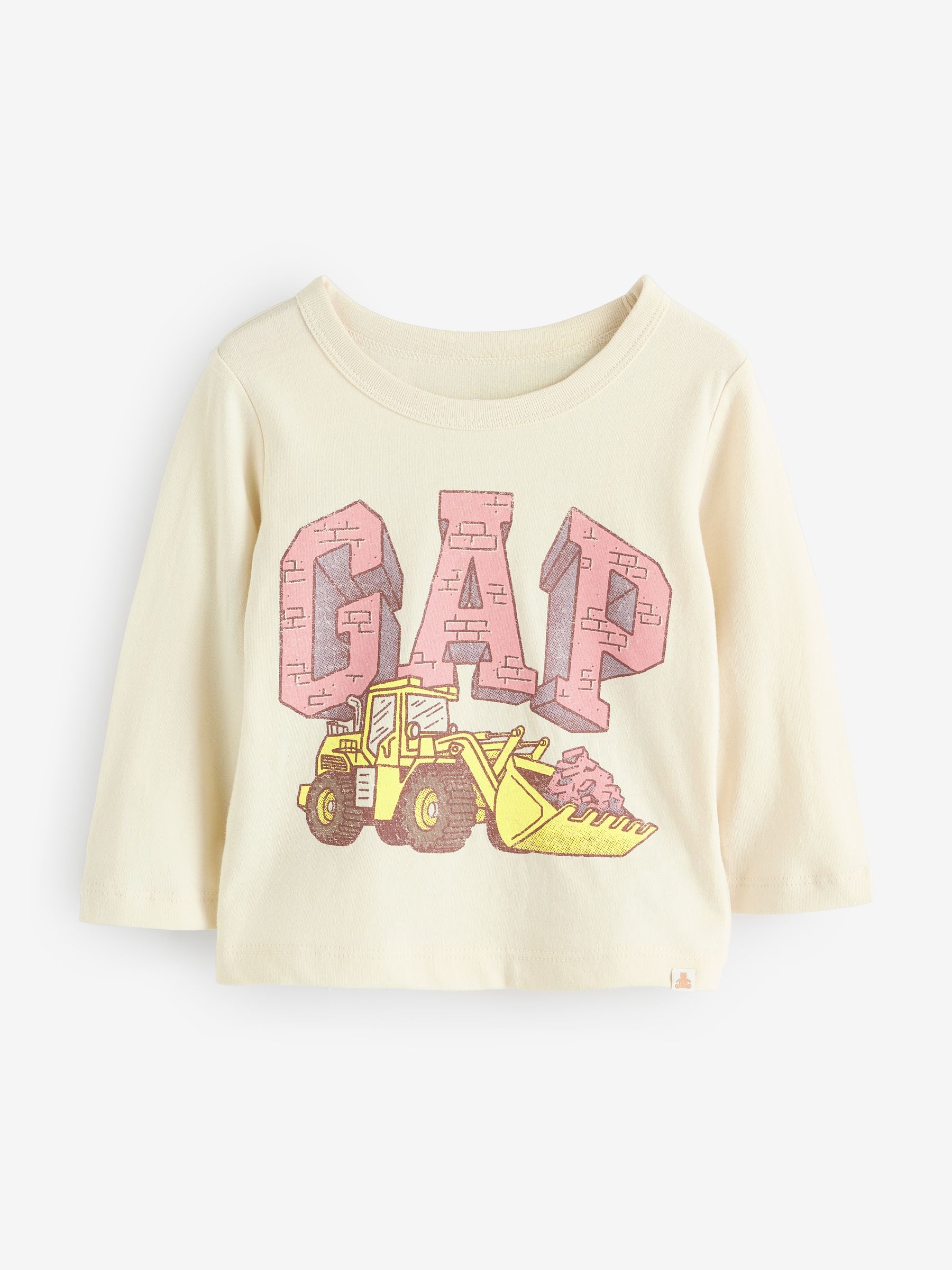 Beige Logo Long Sleeve Graphic T-Shirt (6mths-5yrs) - Image 1 of 5