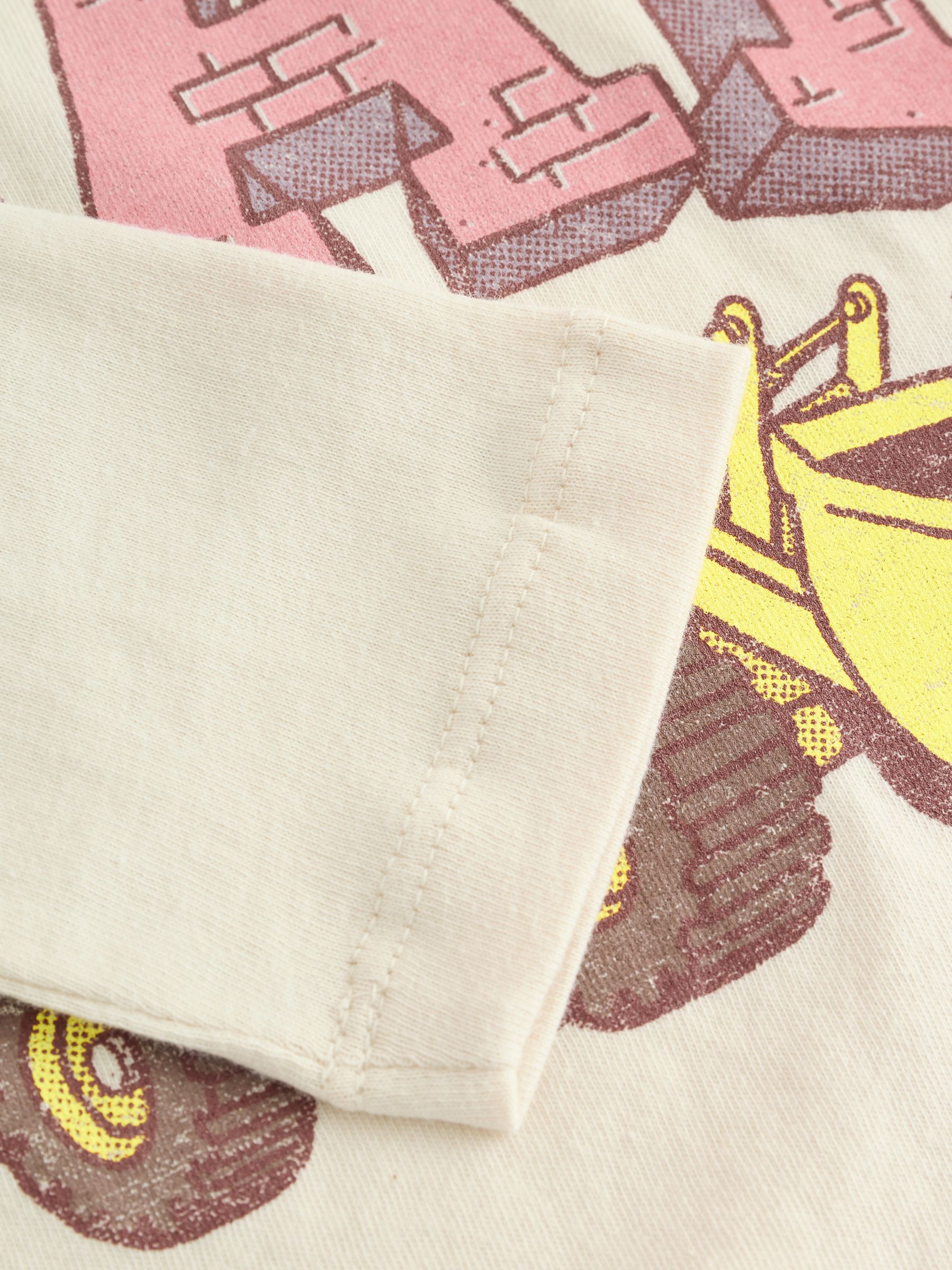 Beige Logo Long Sleeve Graphic T-Shirt (6mths-5yrs) - Image 4 of 5