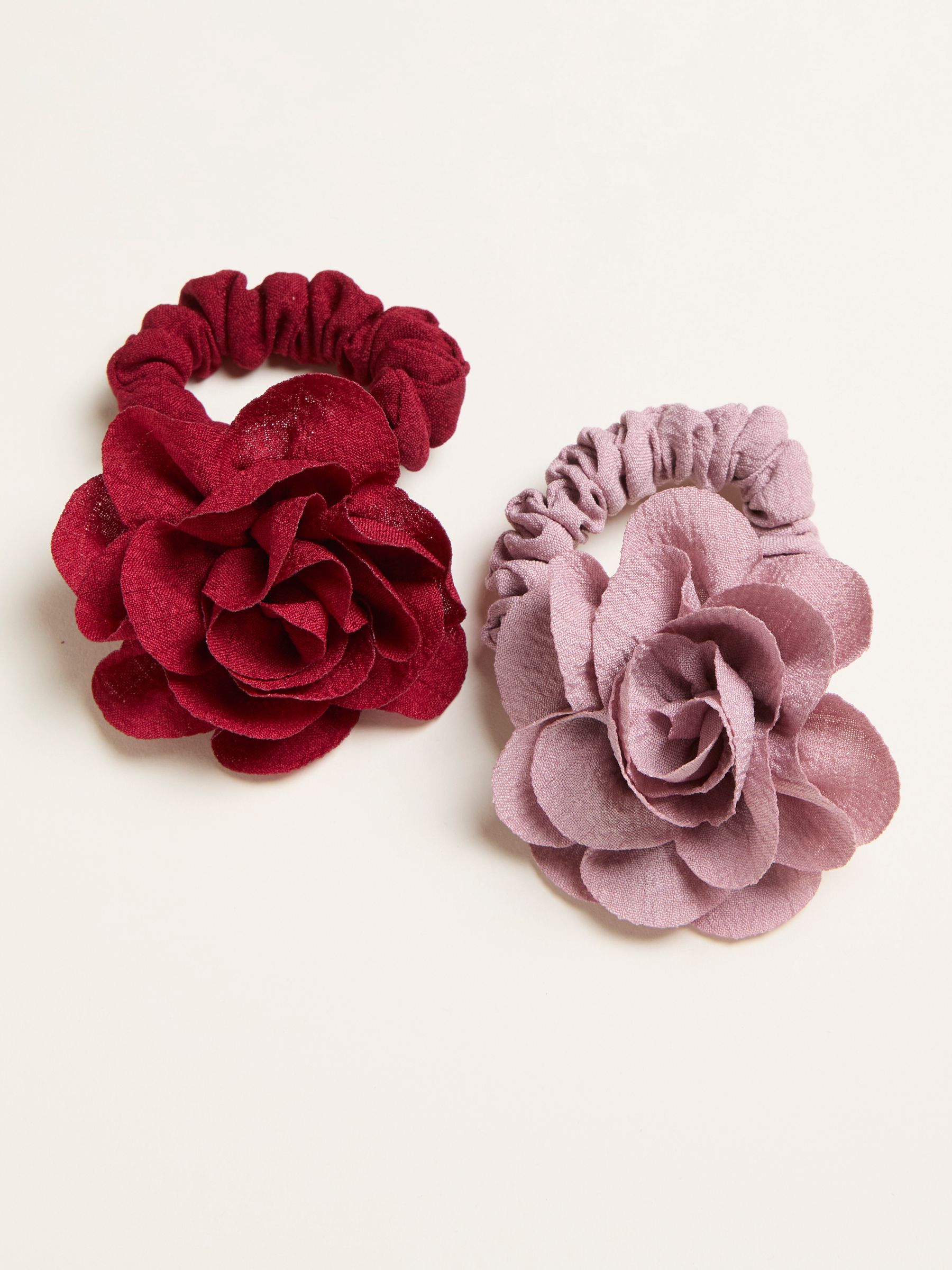 Pink 2 Pack Corsage Hair Ties - Image 1 of 2 Pink 2 Pack Corsage Hair Ties - Image 1 of 2