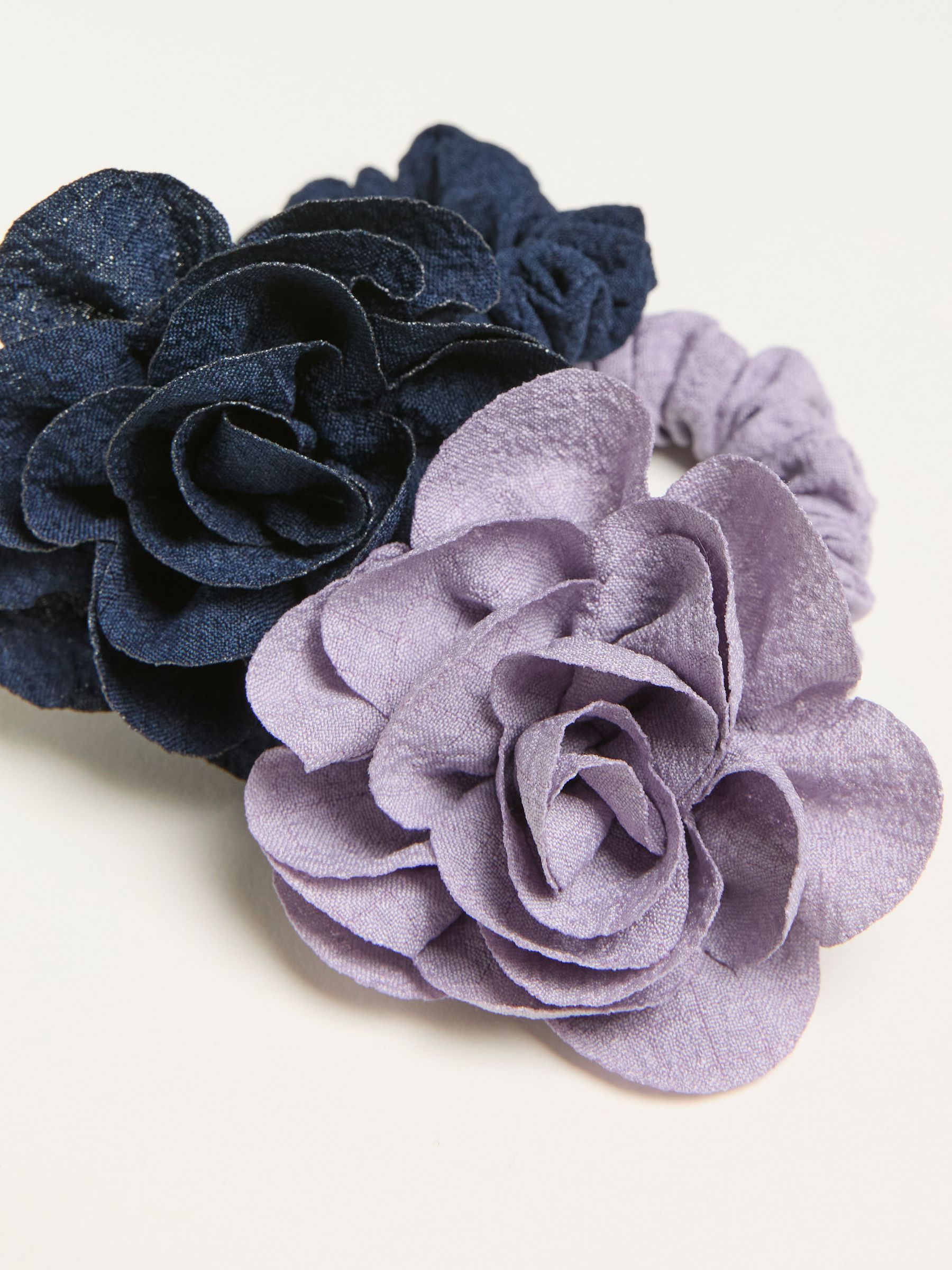 Purple 2 Pack Corsage Hair Ties - Image 2 of 2 Purple 2 Pack Corsage Hair Ties - Image 2 of 2