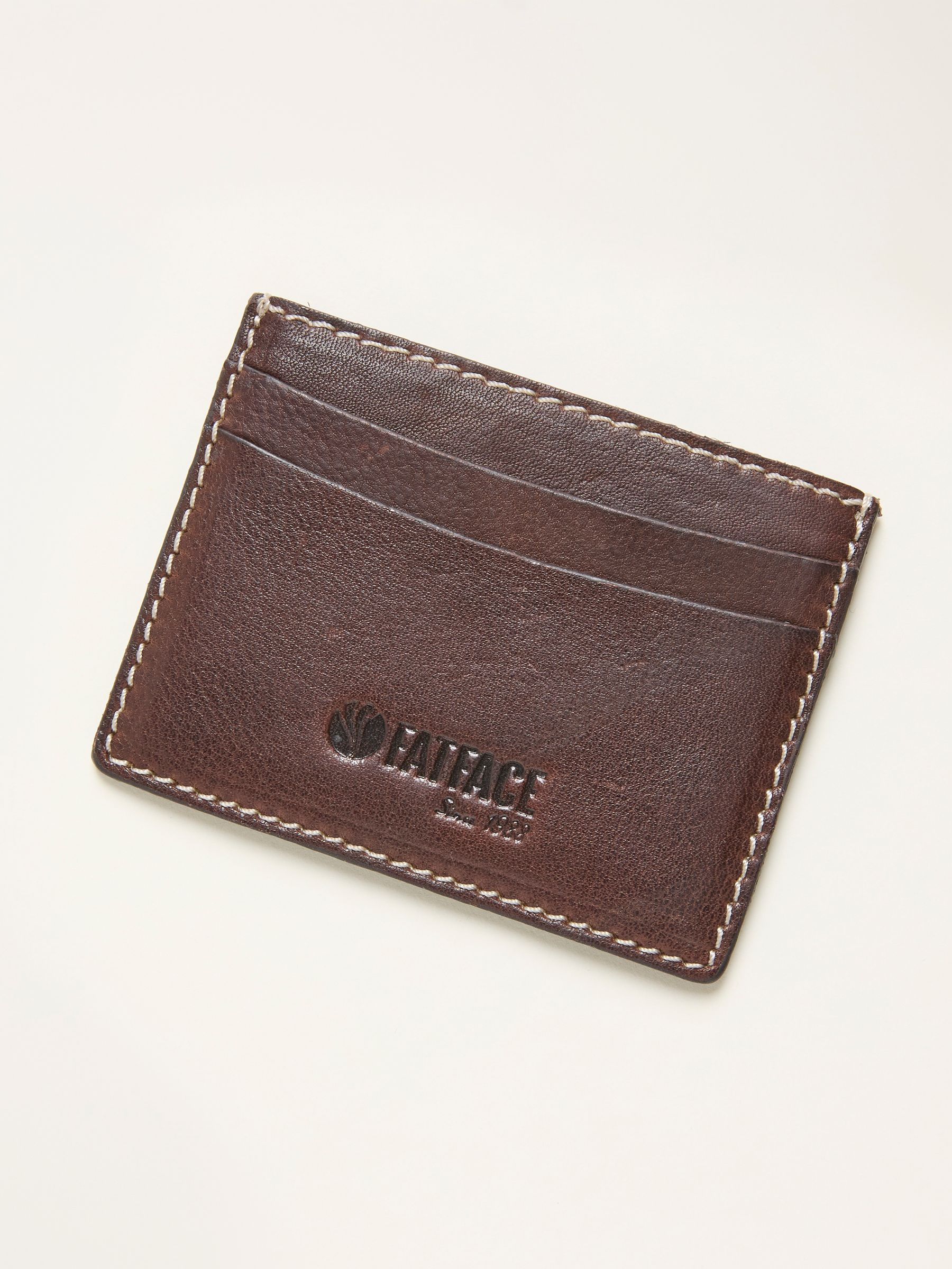 Chocolate Brown Leather Cardholder - Image 2 of 2 Chocolate Brown Leather Cardholder - Image 2 of 2