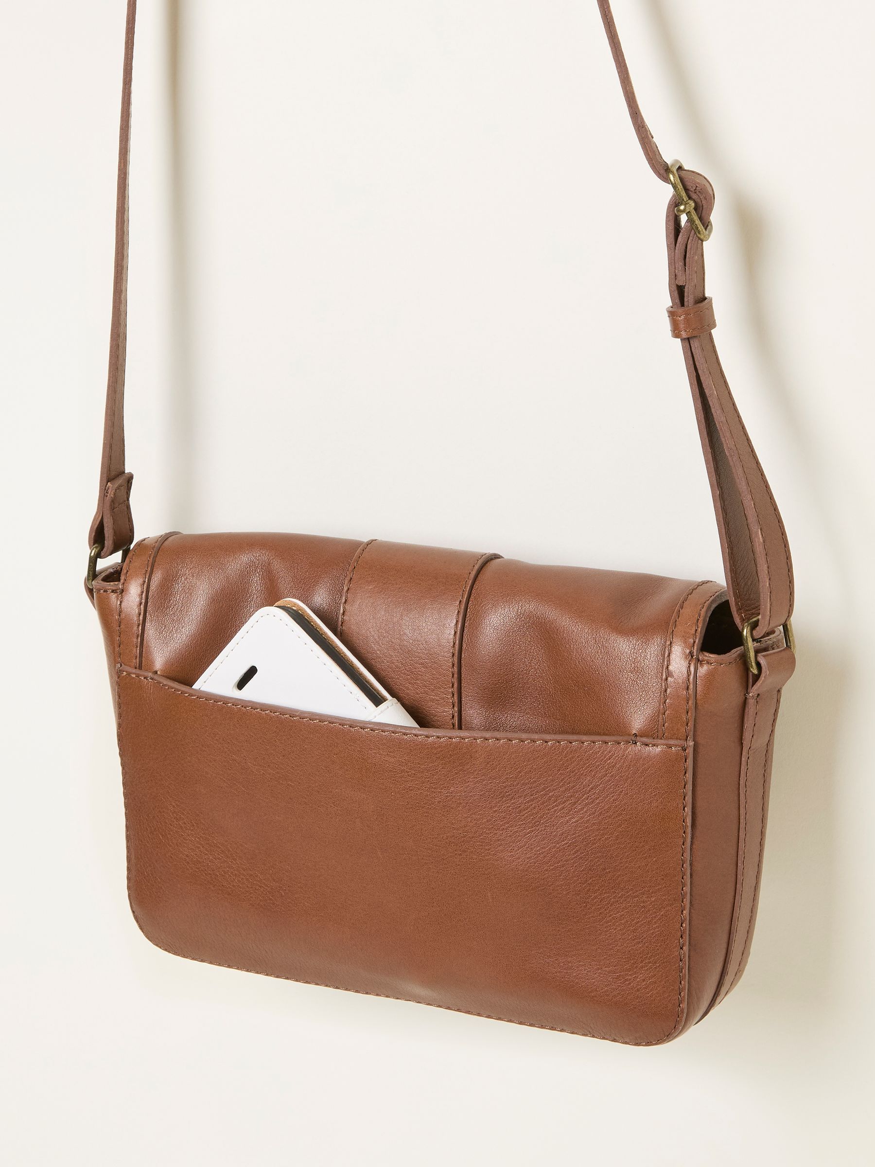 Mabel Chestnut Brown Buckle Crossbody Bag - Image 2 of 3